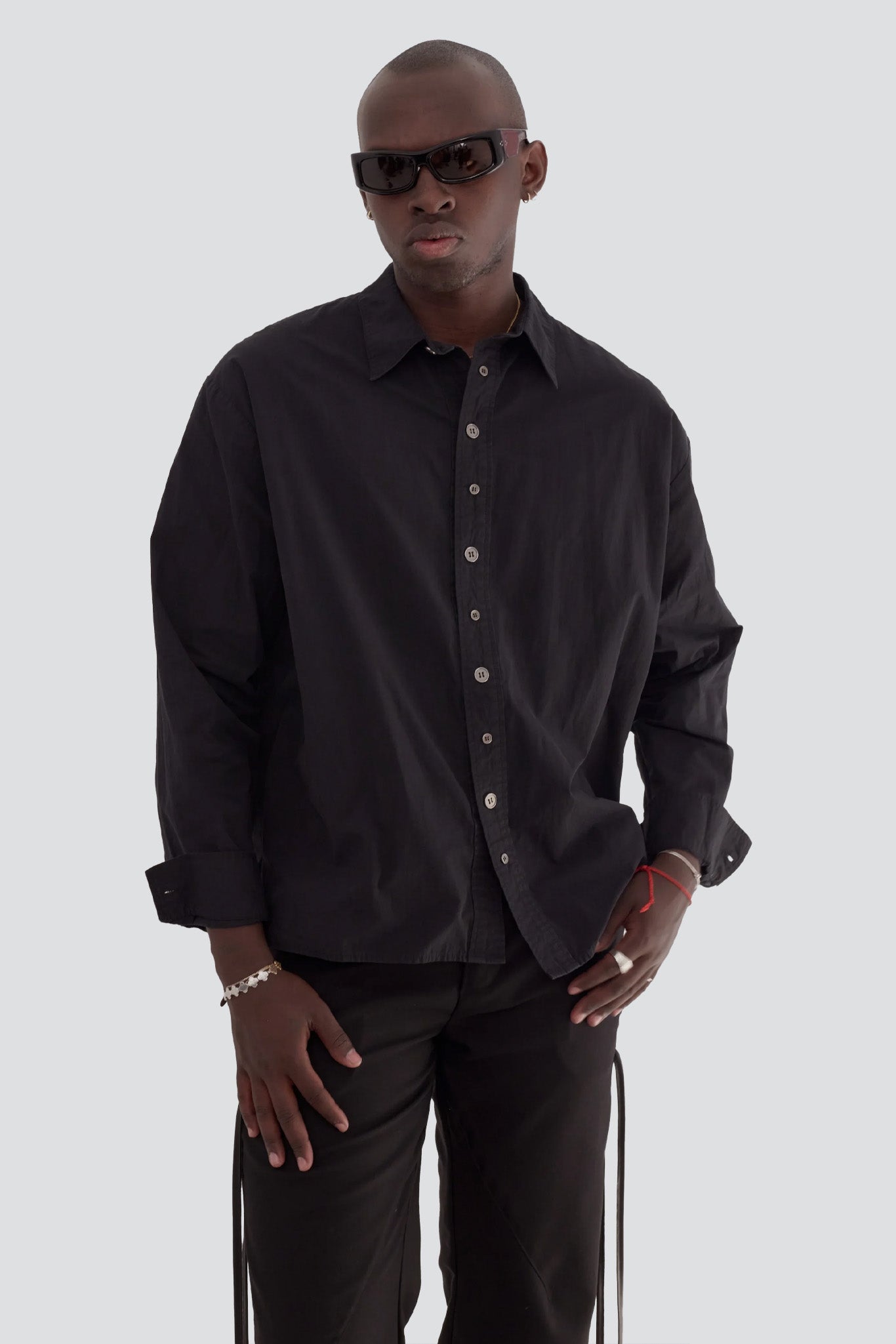 Black Asymmetric Shirt