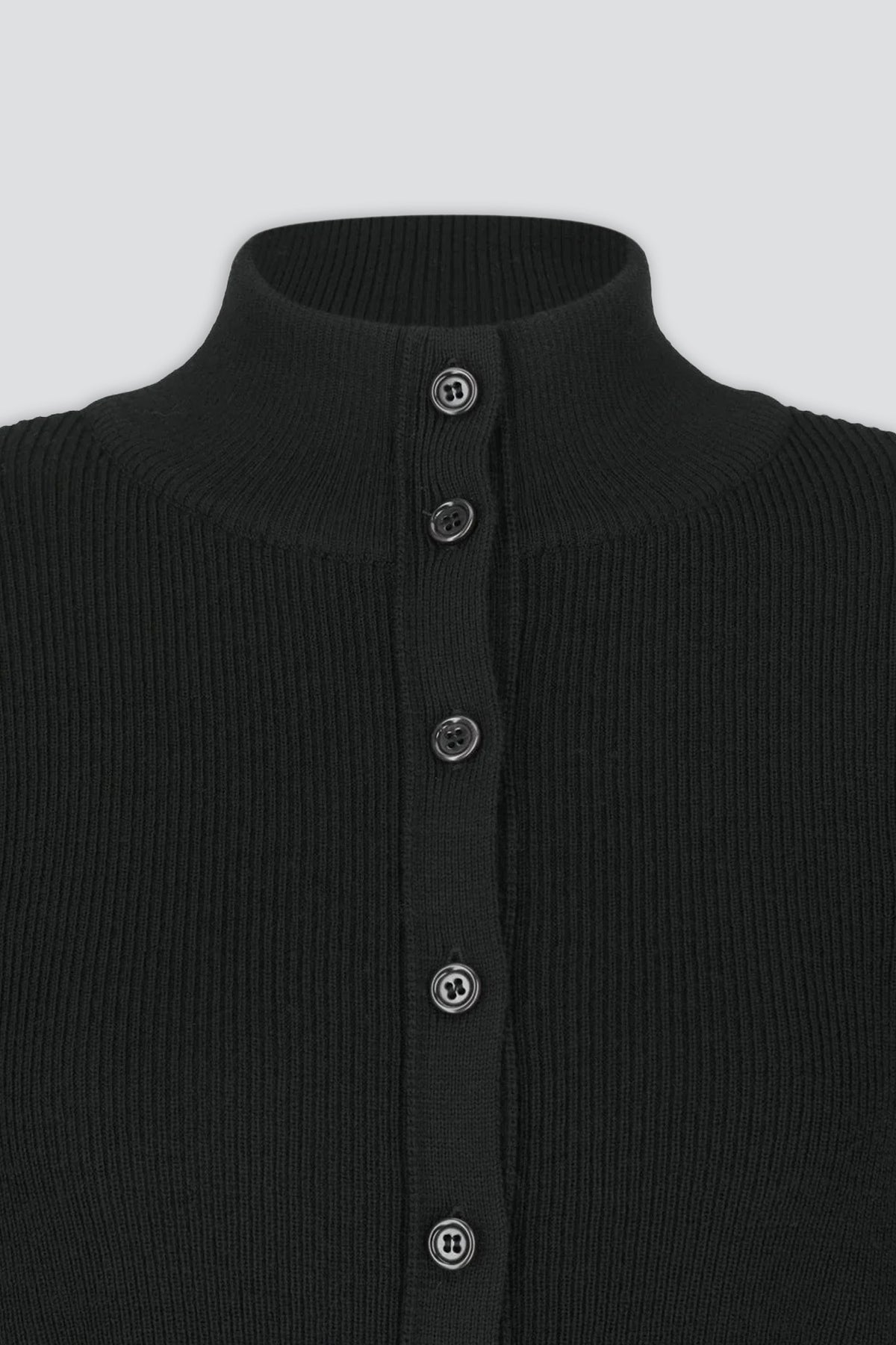 Black Blocking Button Up Cardigan