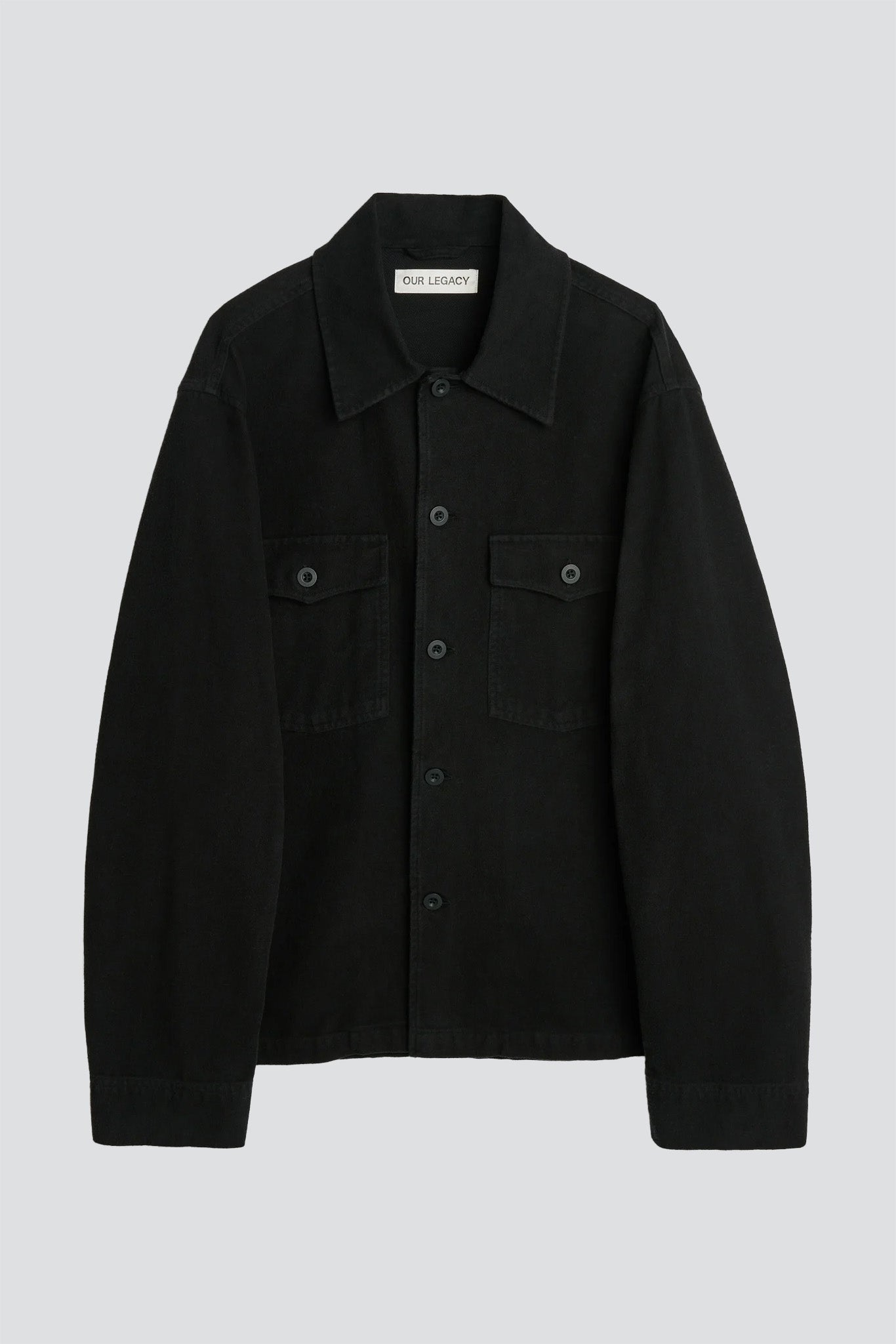 Black Brushed Cotton Evening Coach Jacket - Our Legacy