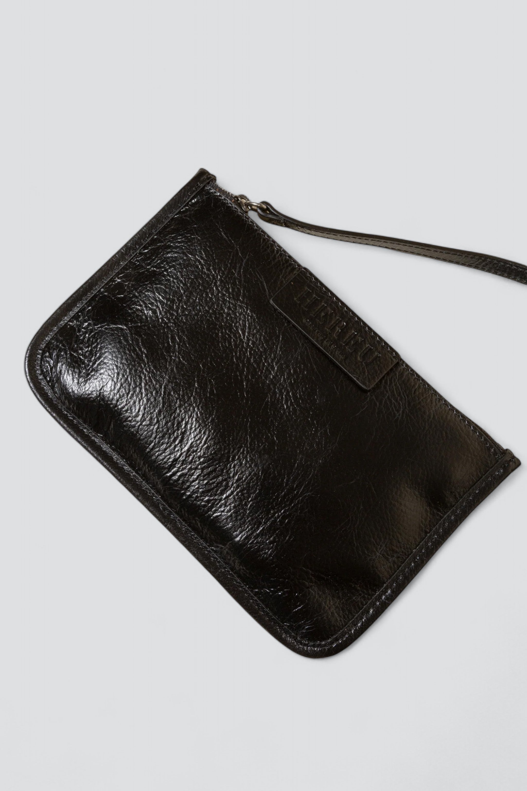 Black Calella Distressed Leather Tote Bag