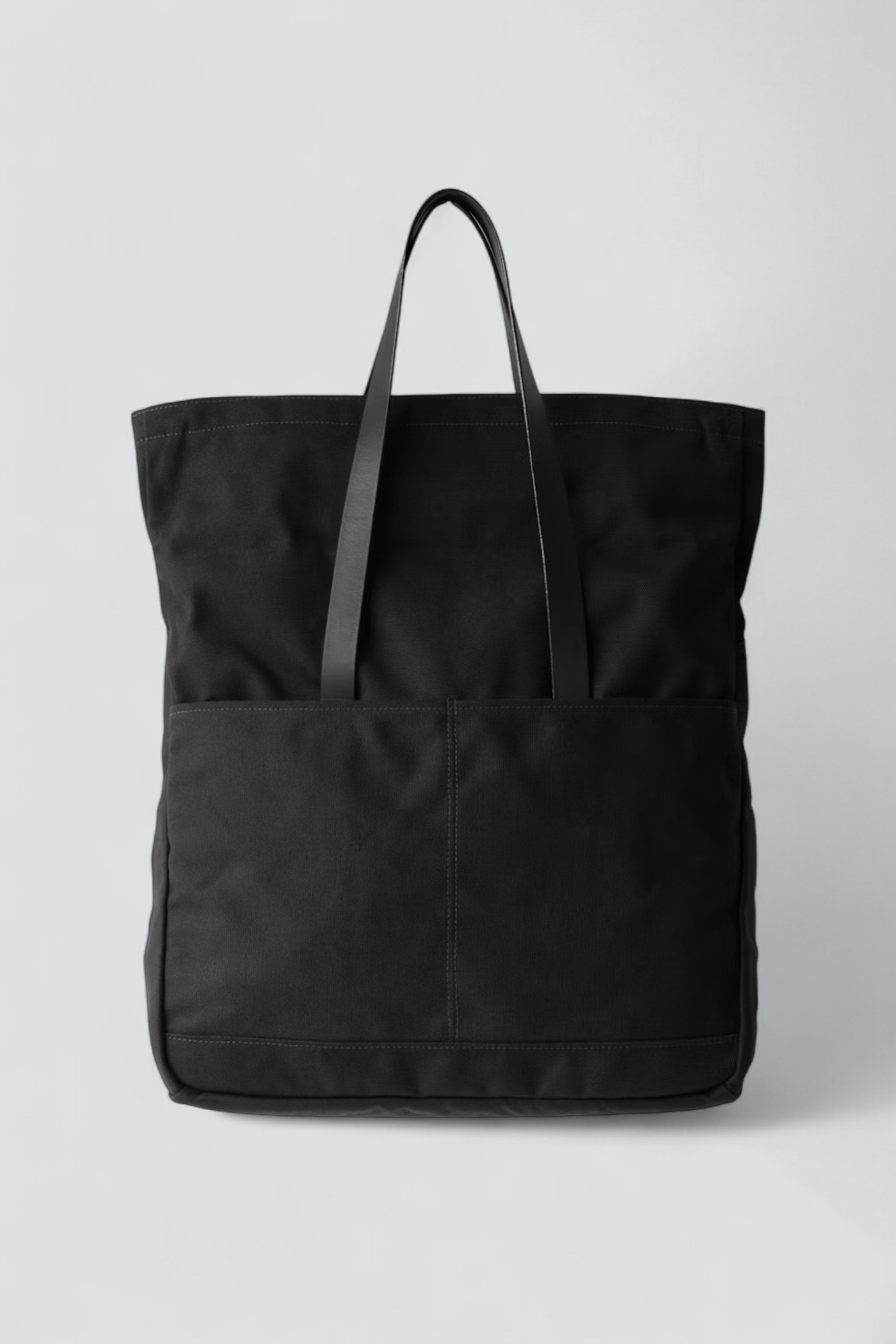 Black Canvas and Leather Fold Weekender