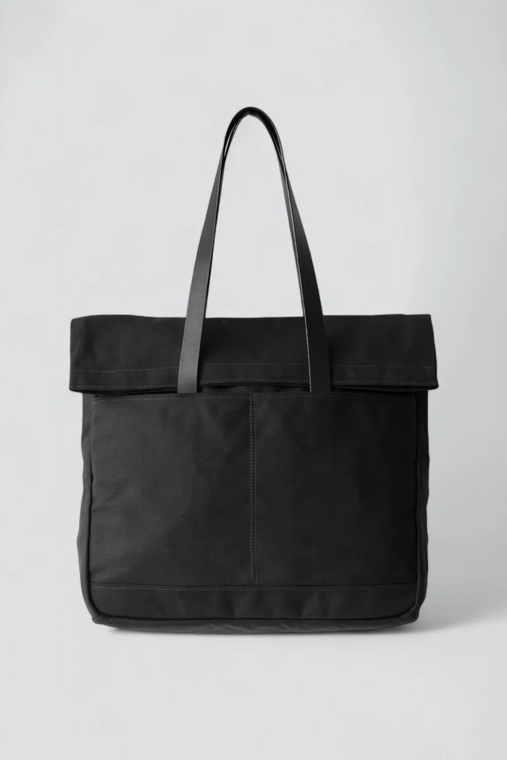 Black Canvas and Leather Fold Weekender