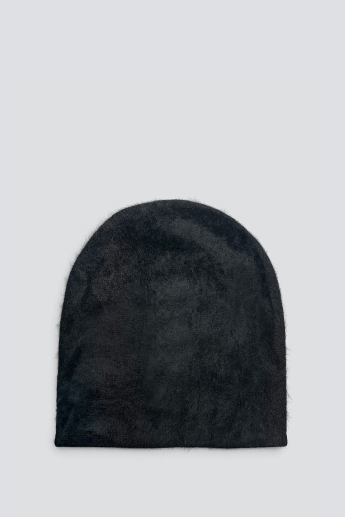 Black Brushed Cashmere Beanie