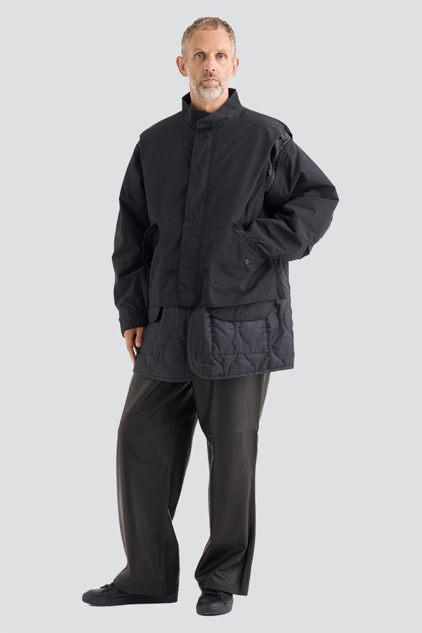 Black Connected Military Blouson