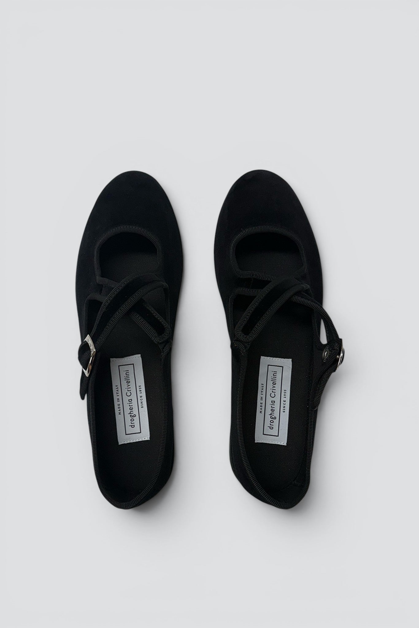 Black Cotton Velvet Nexus Flat
