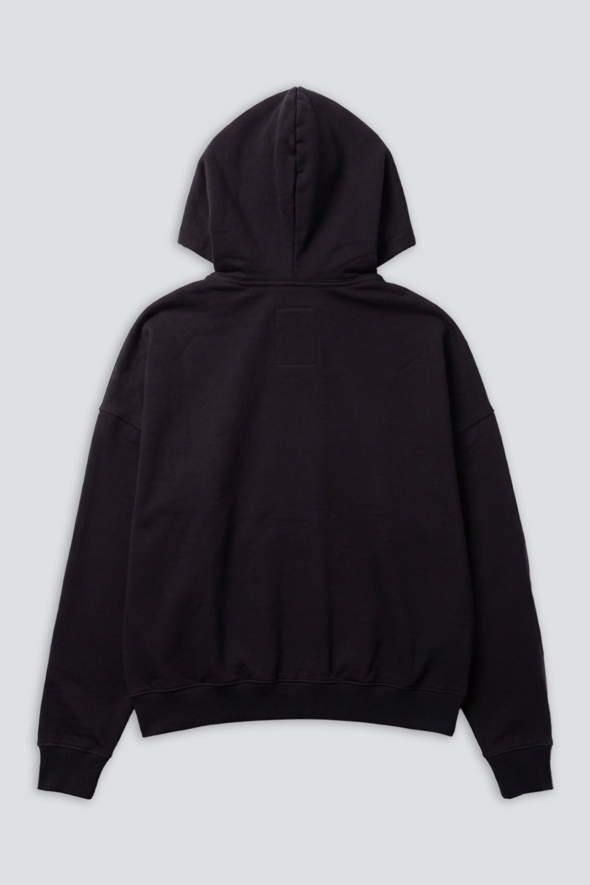 Black Cropped Zip Hoodie