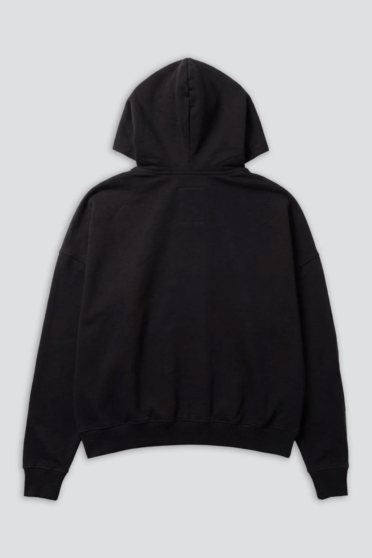 Black Cropped Zip Hoodie