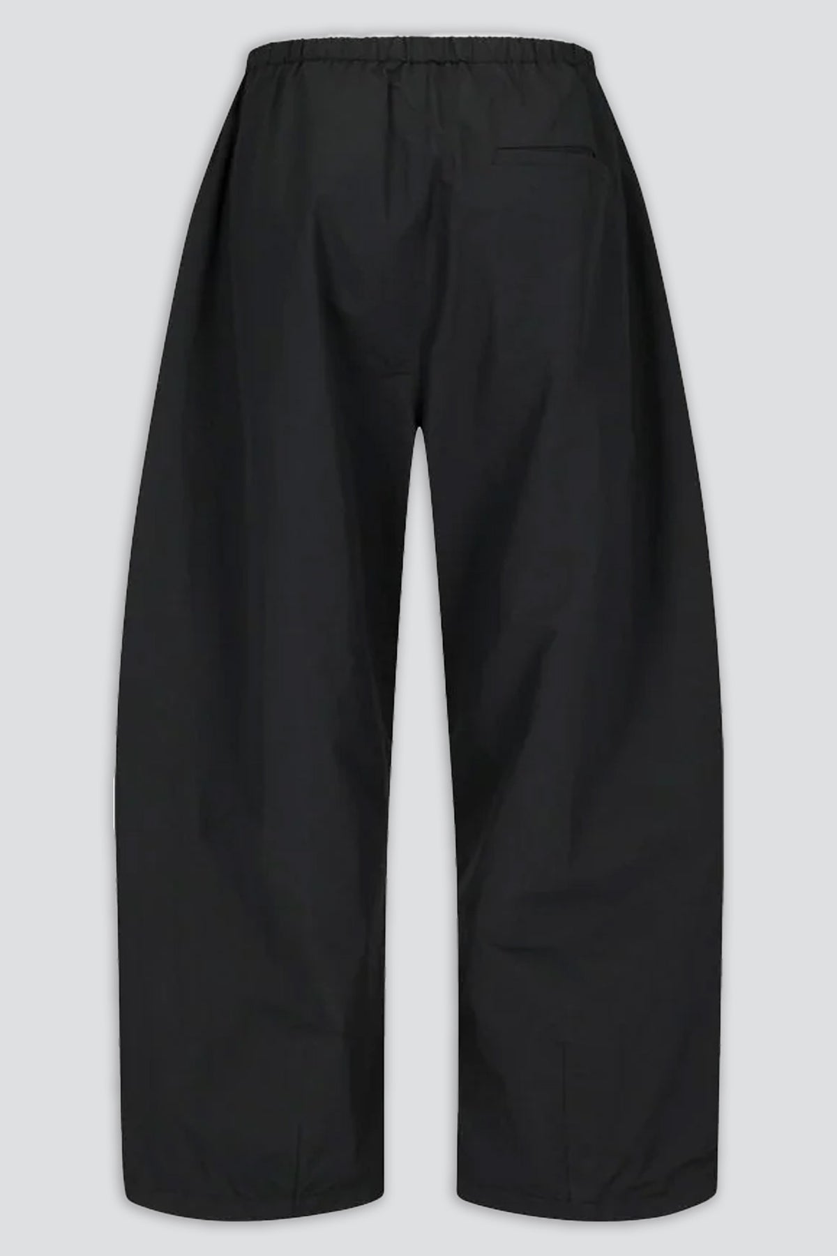 Black Drawstring Wide Fatigue Pants