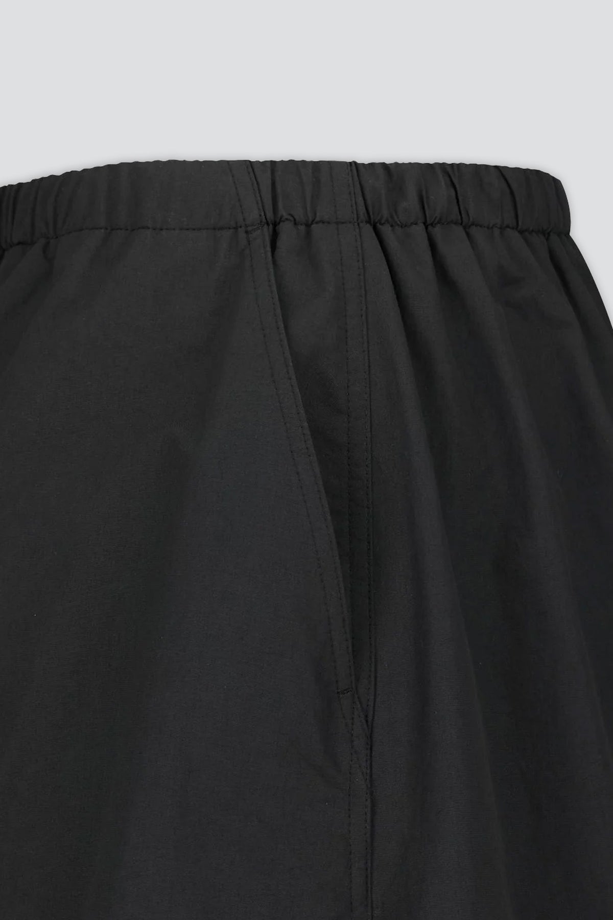 Black Drawstring Wide Fatigue Pants