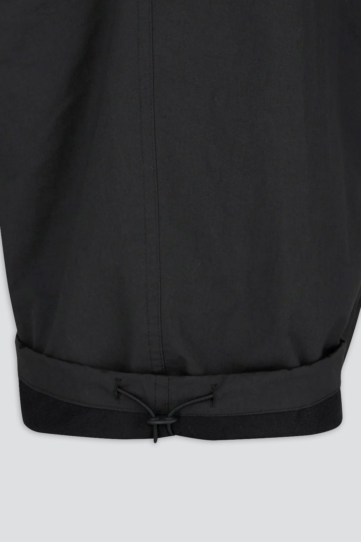 Black Drawstring Wide Fatigue Pants