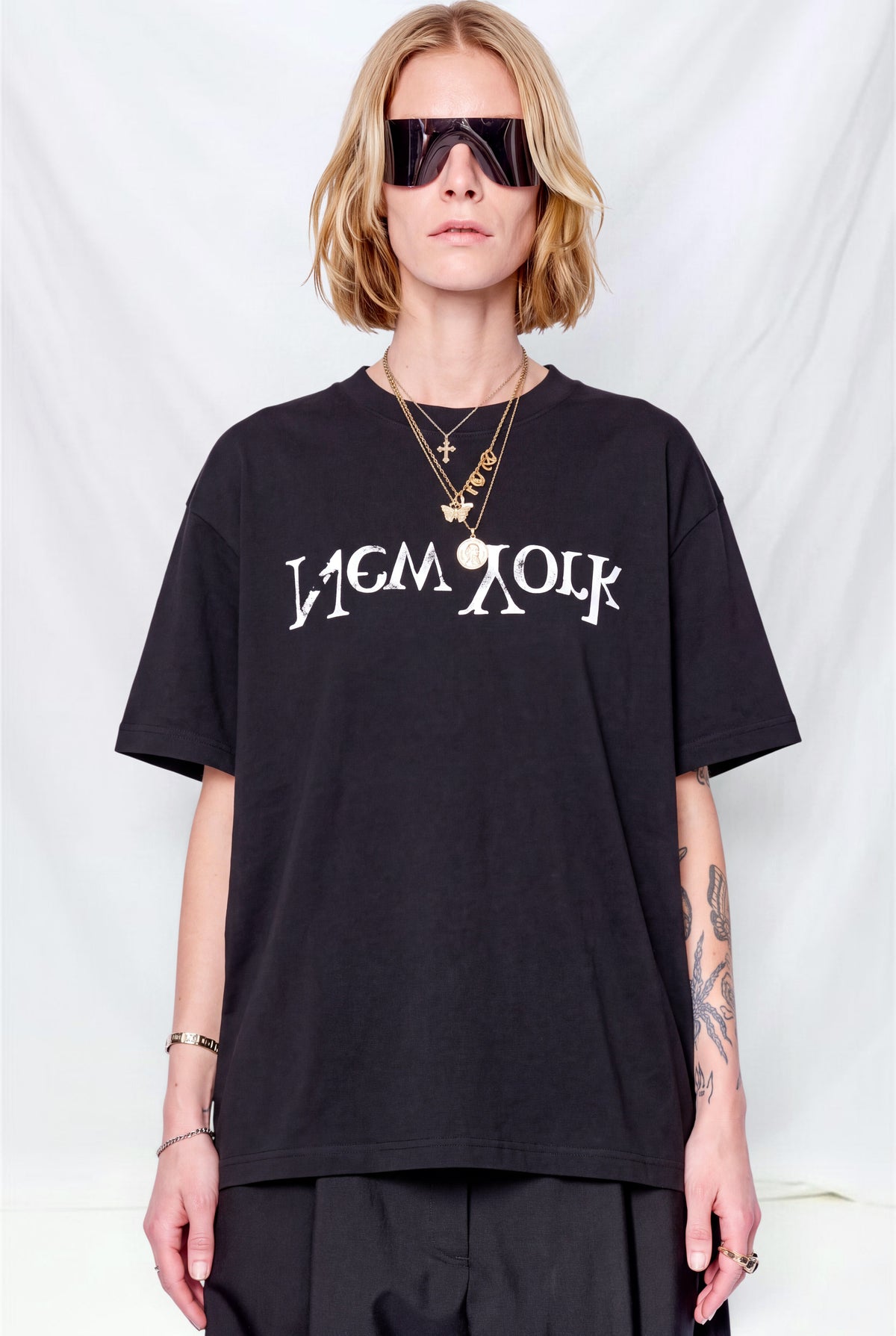 Black Faded New York Logo T-Shirt