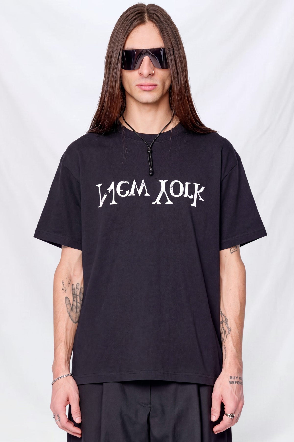 Black Faded New York Logo T-Shirt