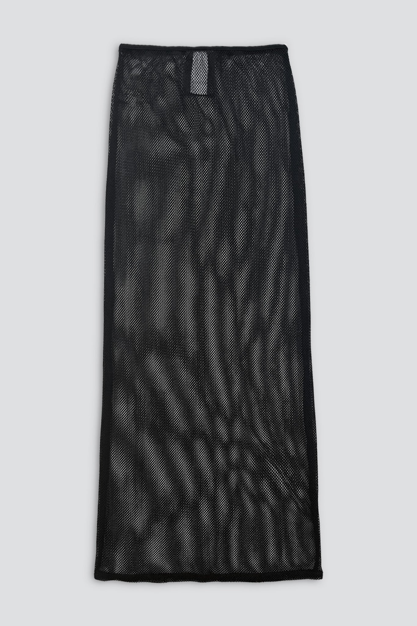 Black Fishnet Maxi Skirt