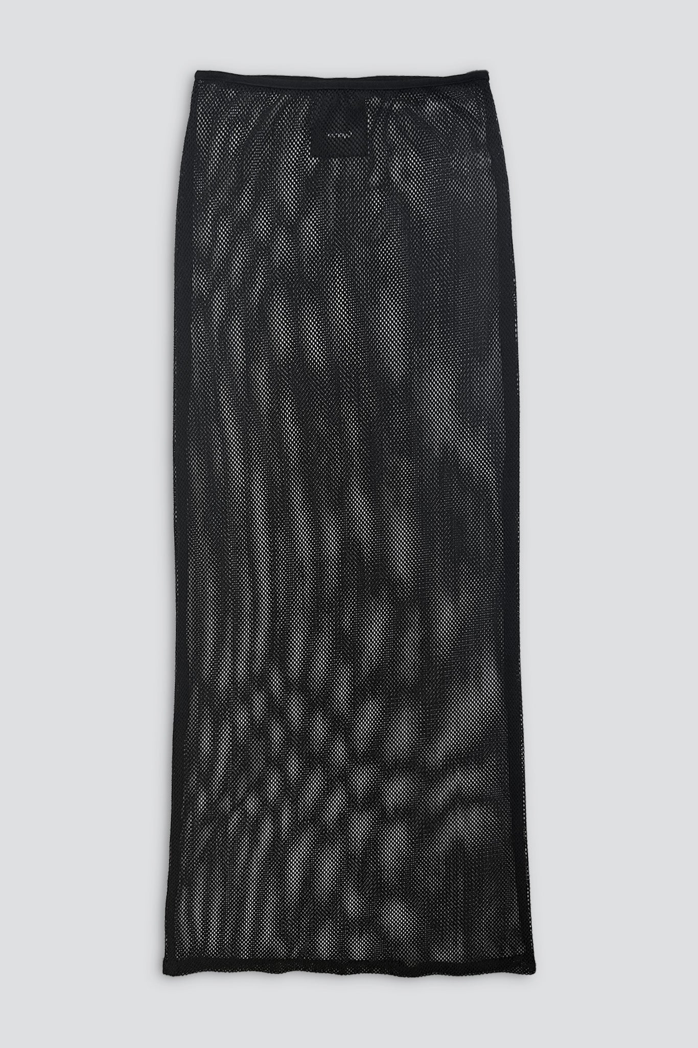 Black Fishnet Maxi Skirt