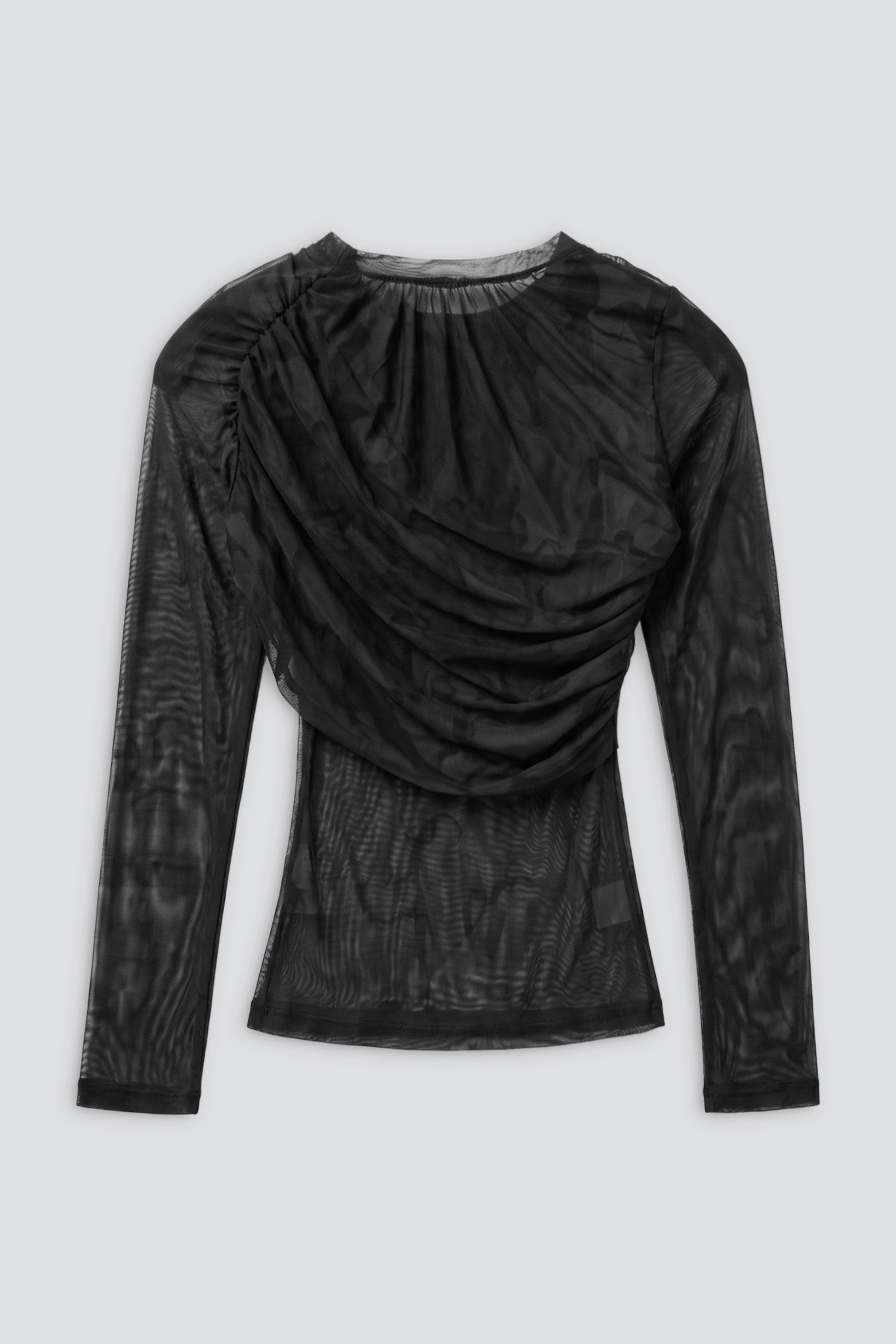 Black Floral Scribble Wrapped Cardio Crew