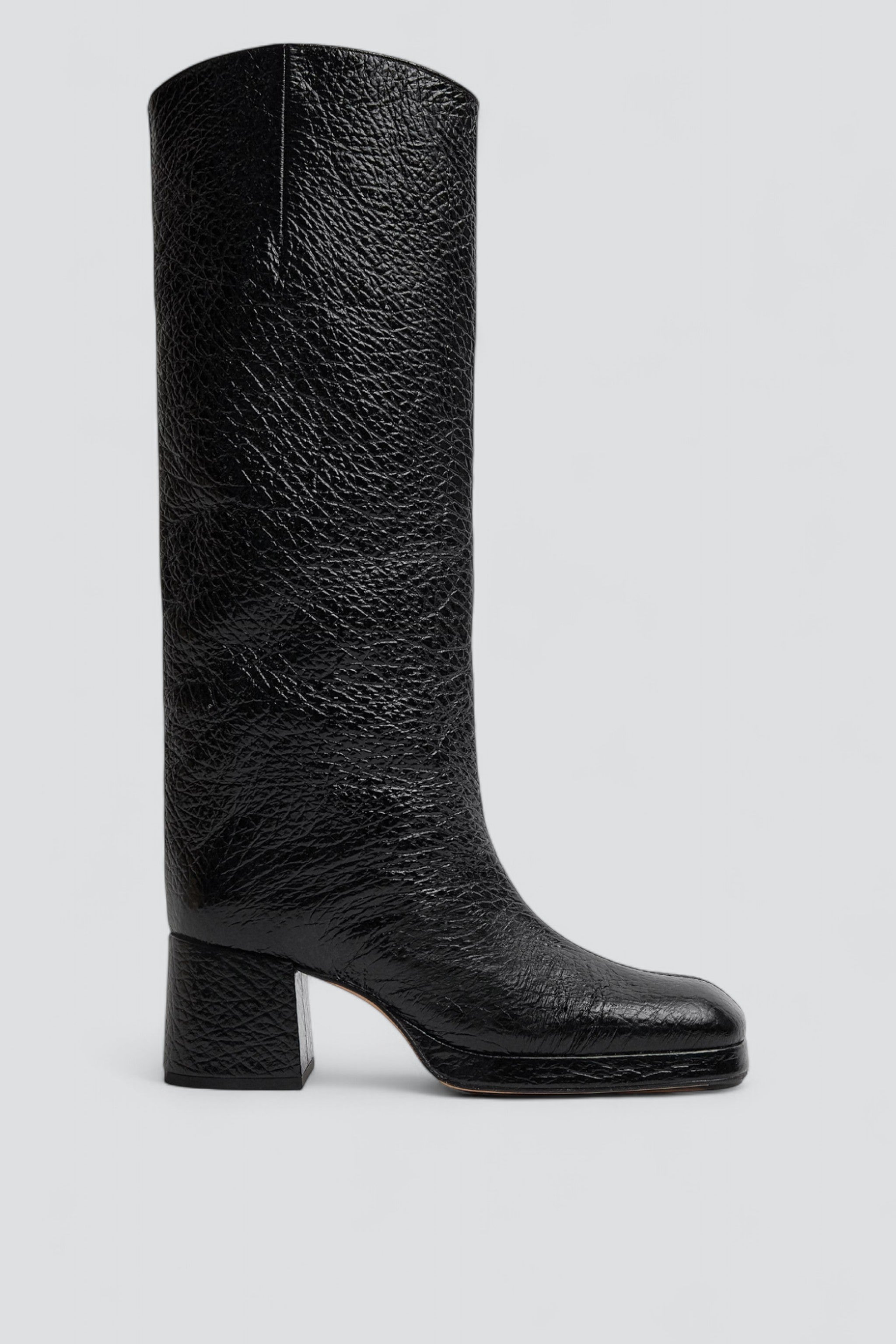 Black Grain Tundra Tall Boots - Miista – Assembly New York