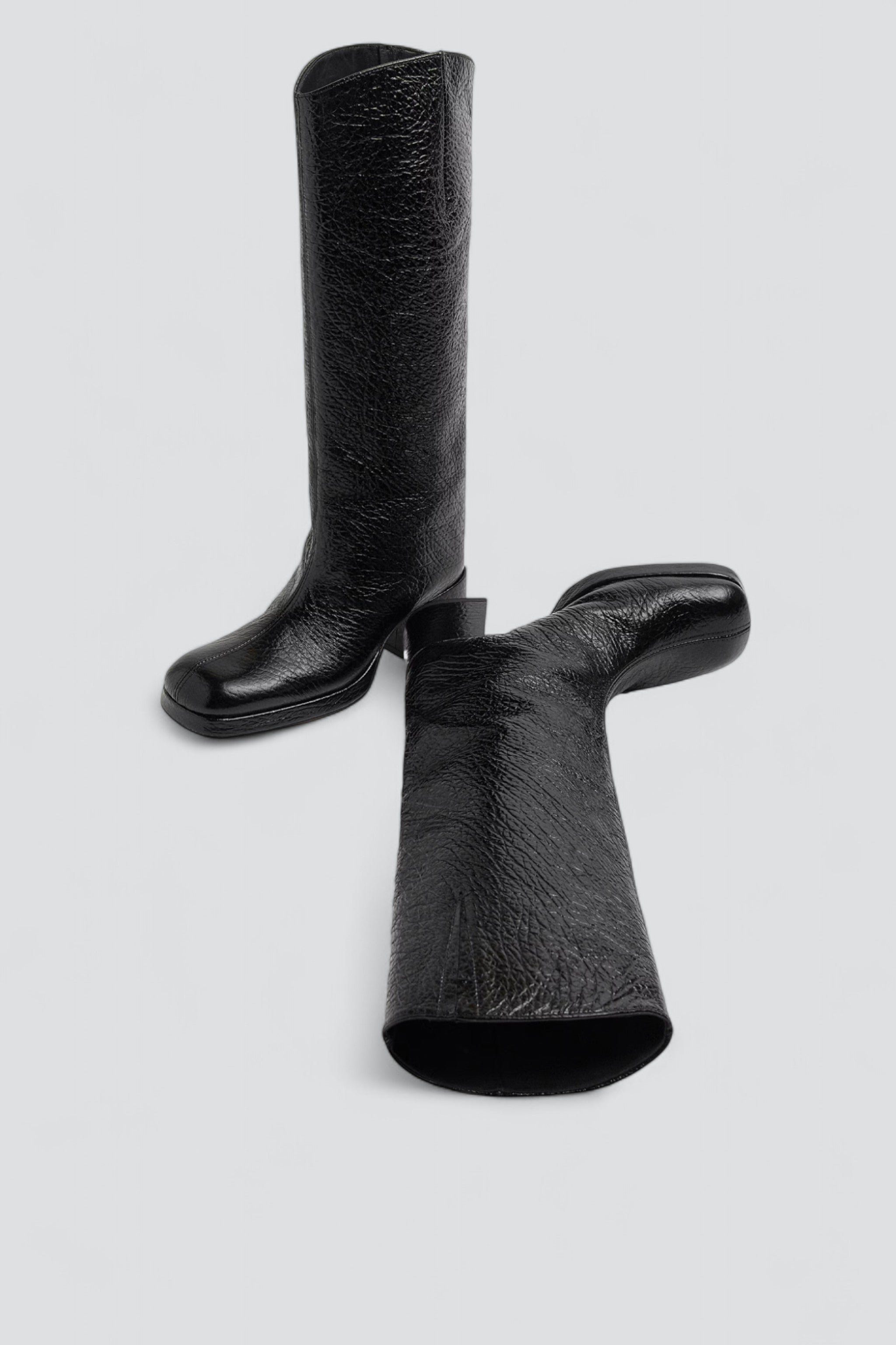 Black Grain Tundra Tall Boots