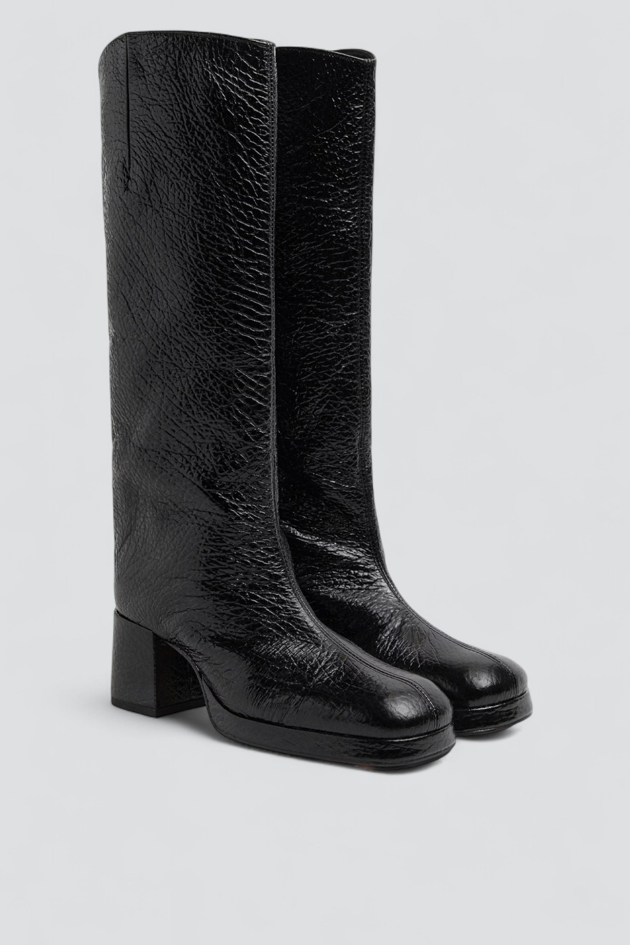Black Grain Tundra Tall Boots - Miista – Assembly New York