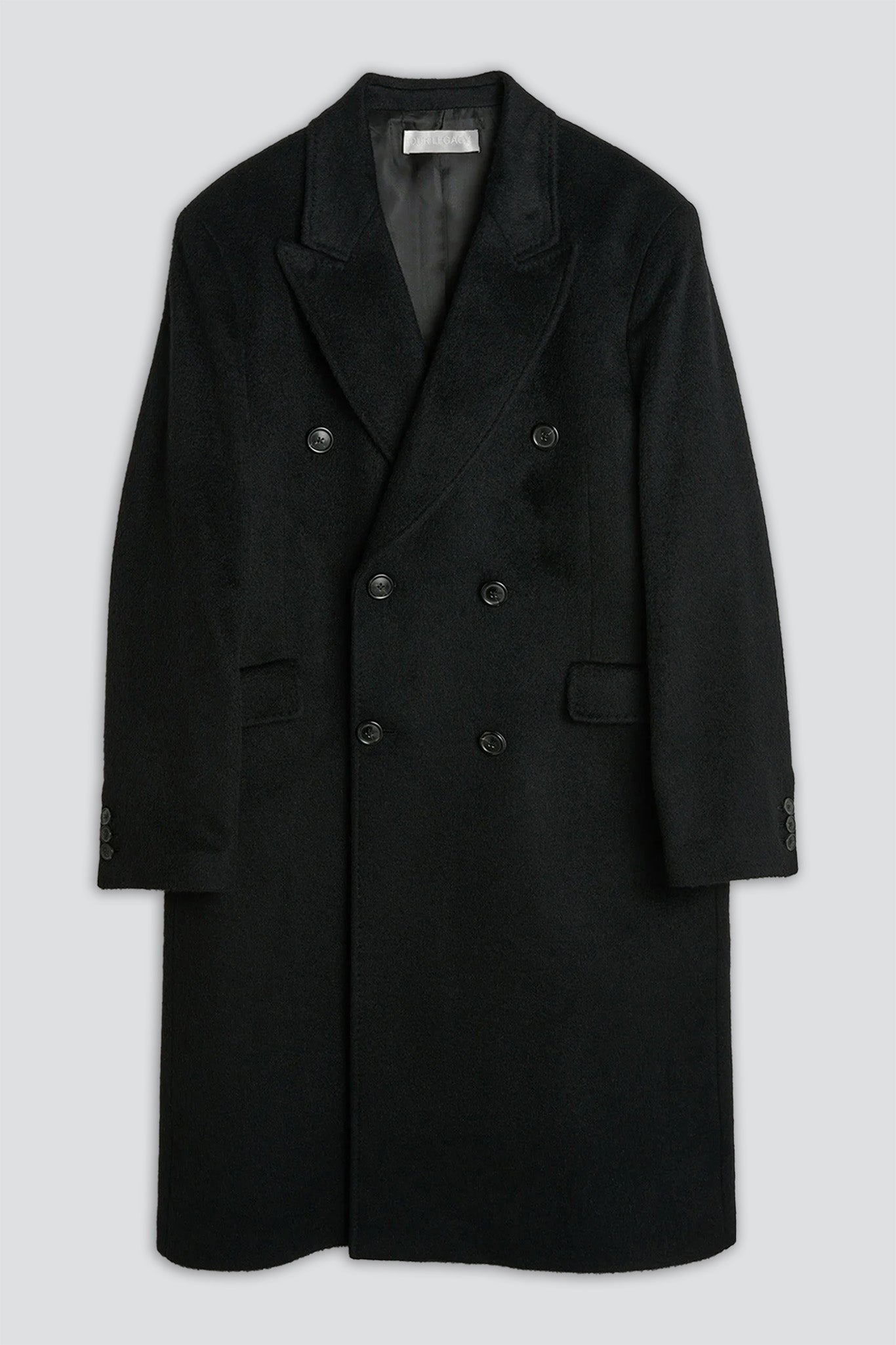 Black Hairy Wool Whale Coat
