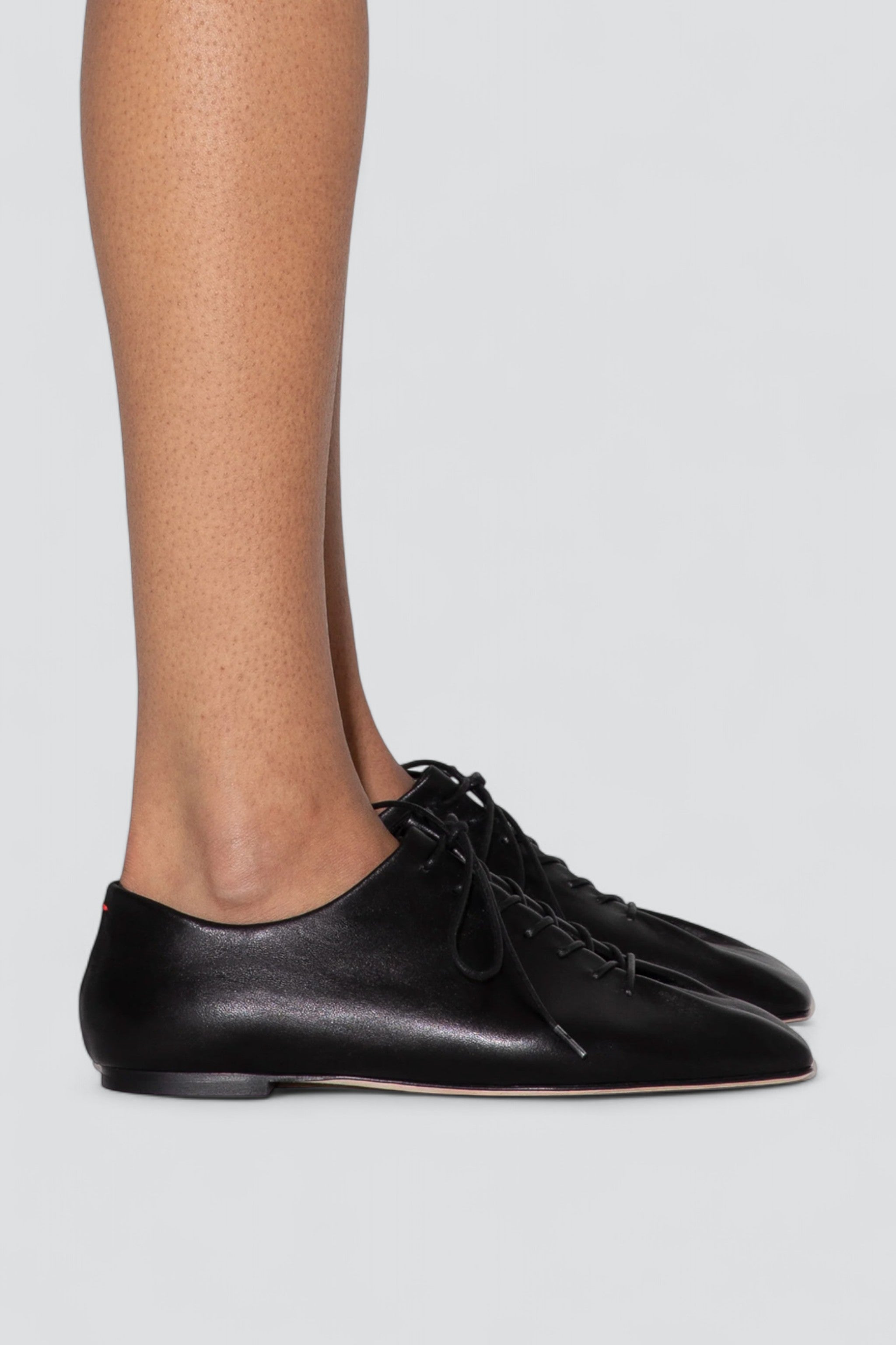 Black Isla Lace-Up Flats