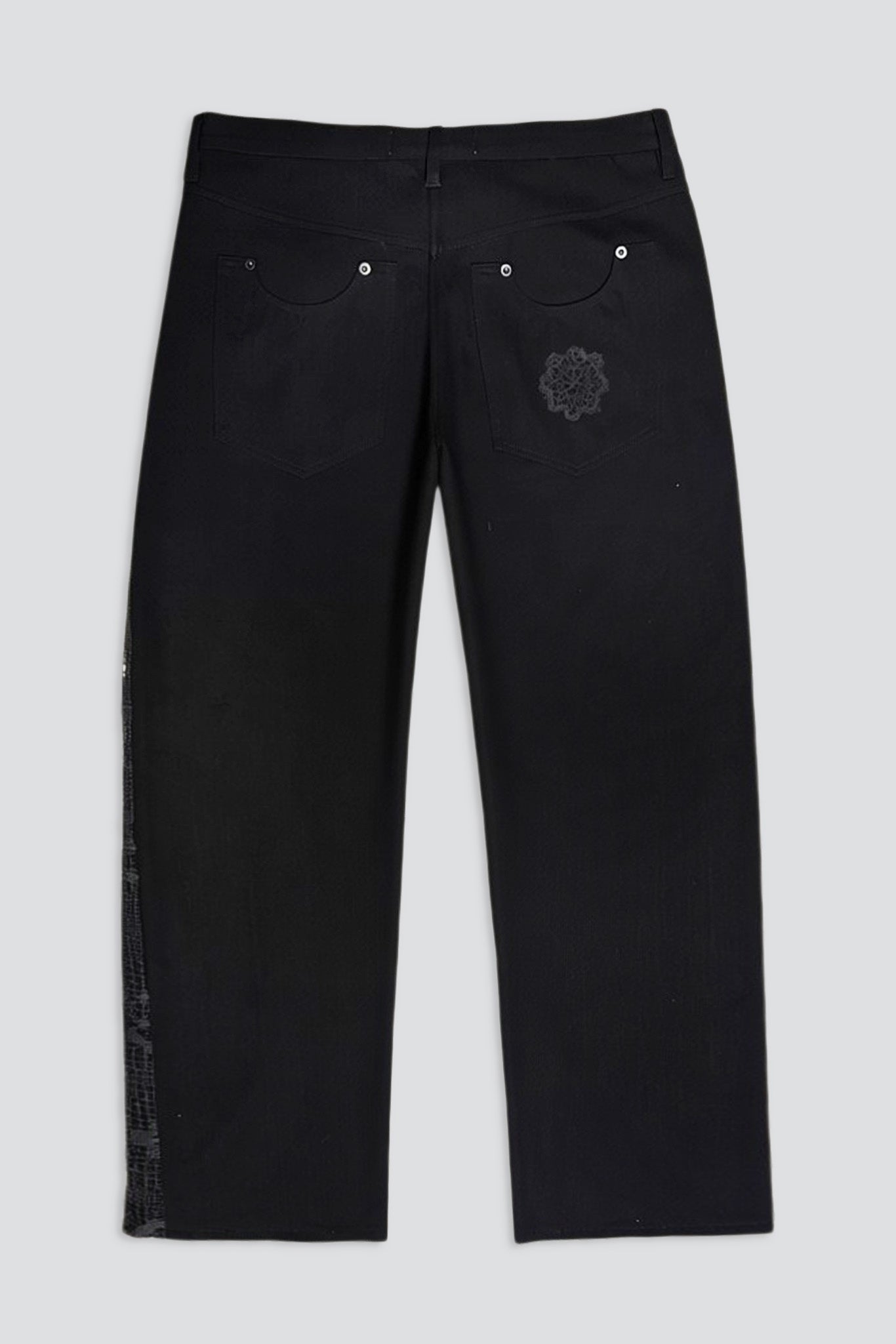 Black Lace Denim Jeans