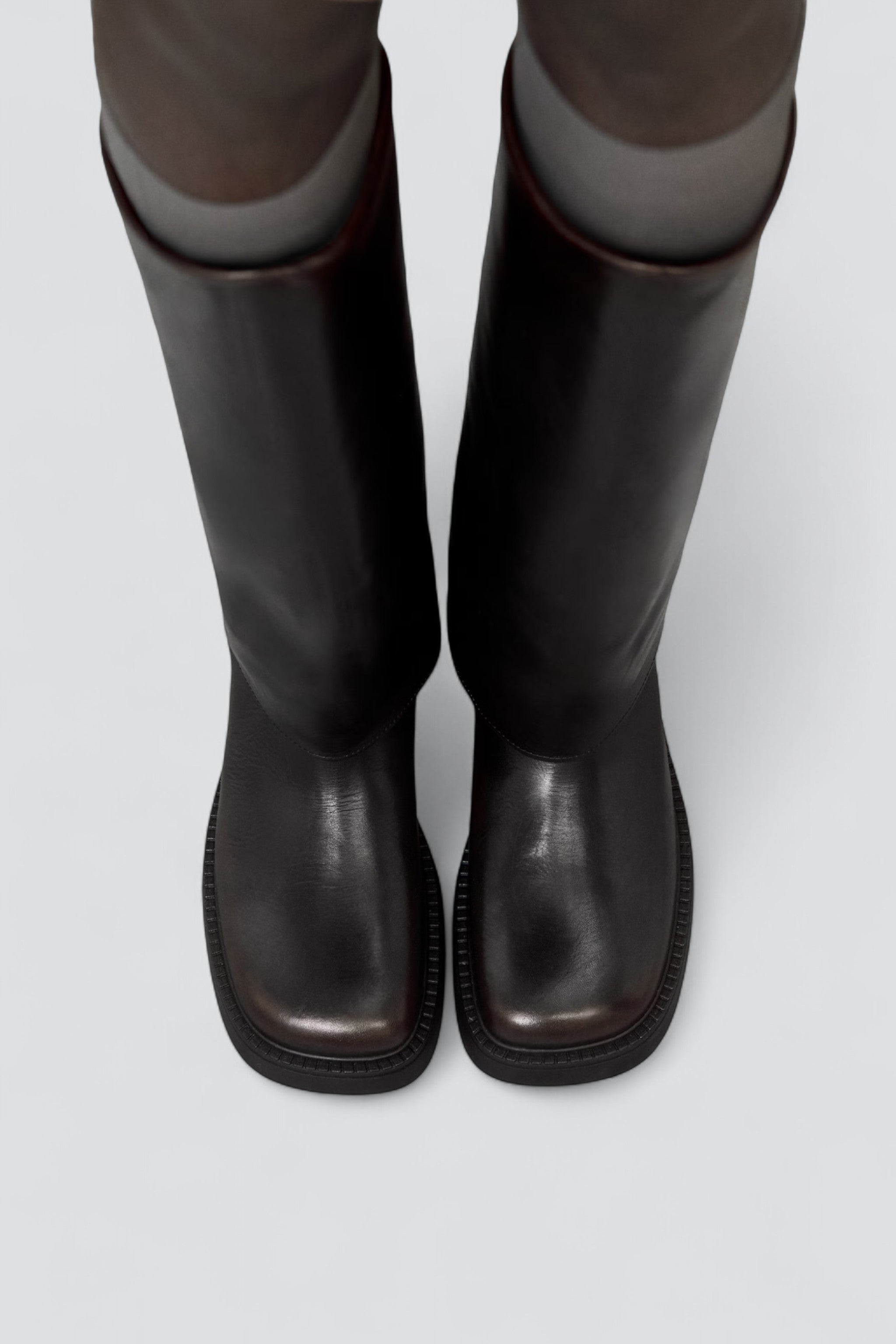 Black Laela Brushed Brown Boots