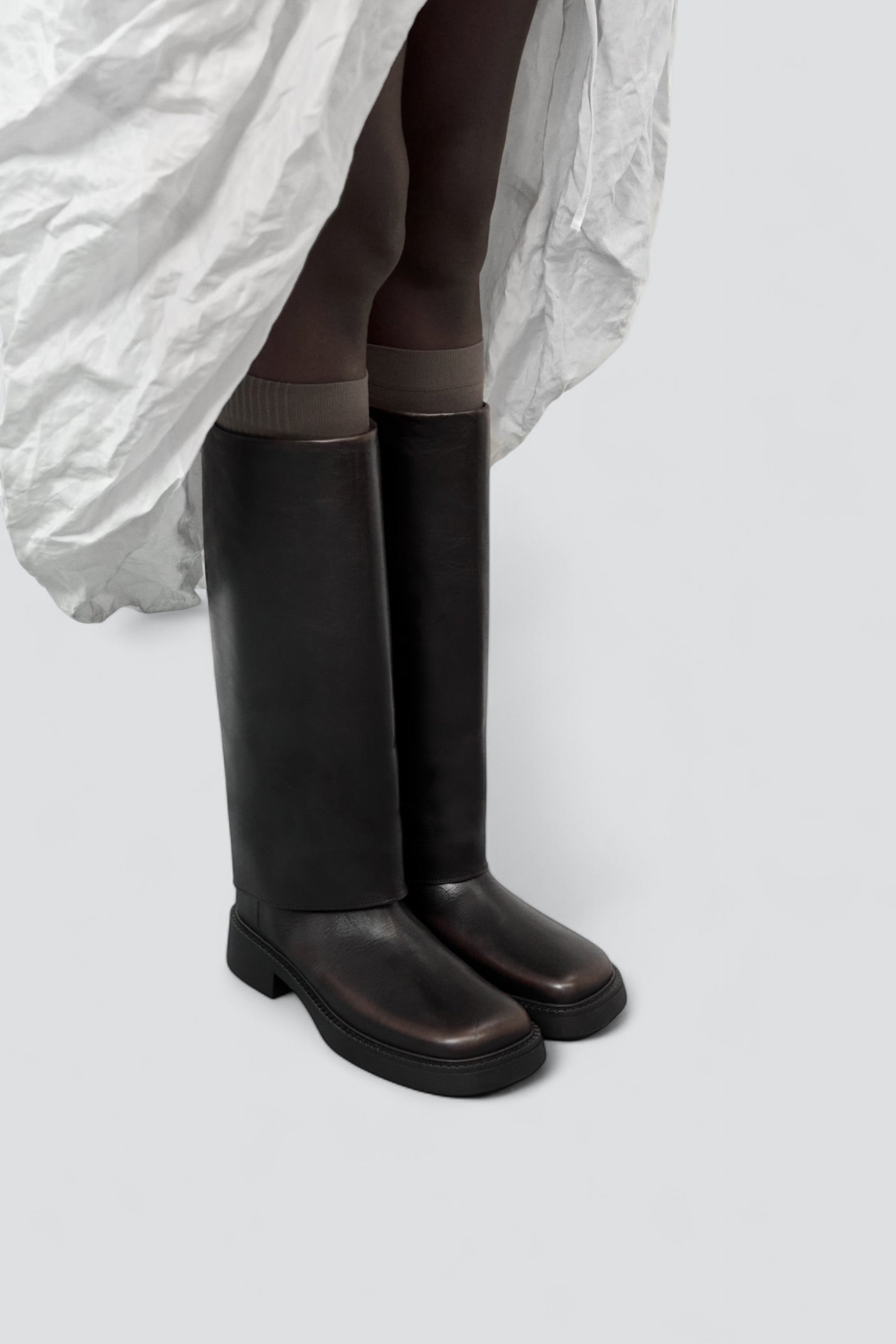 Black Laela Brushed Brown Boots