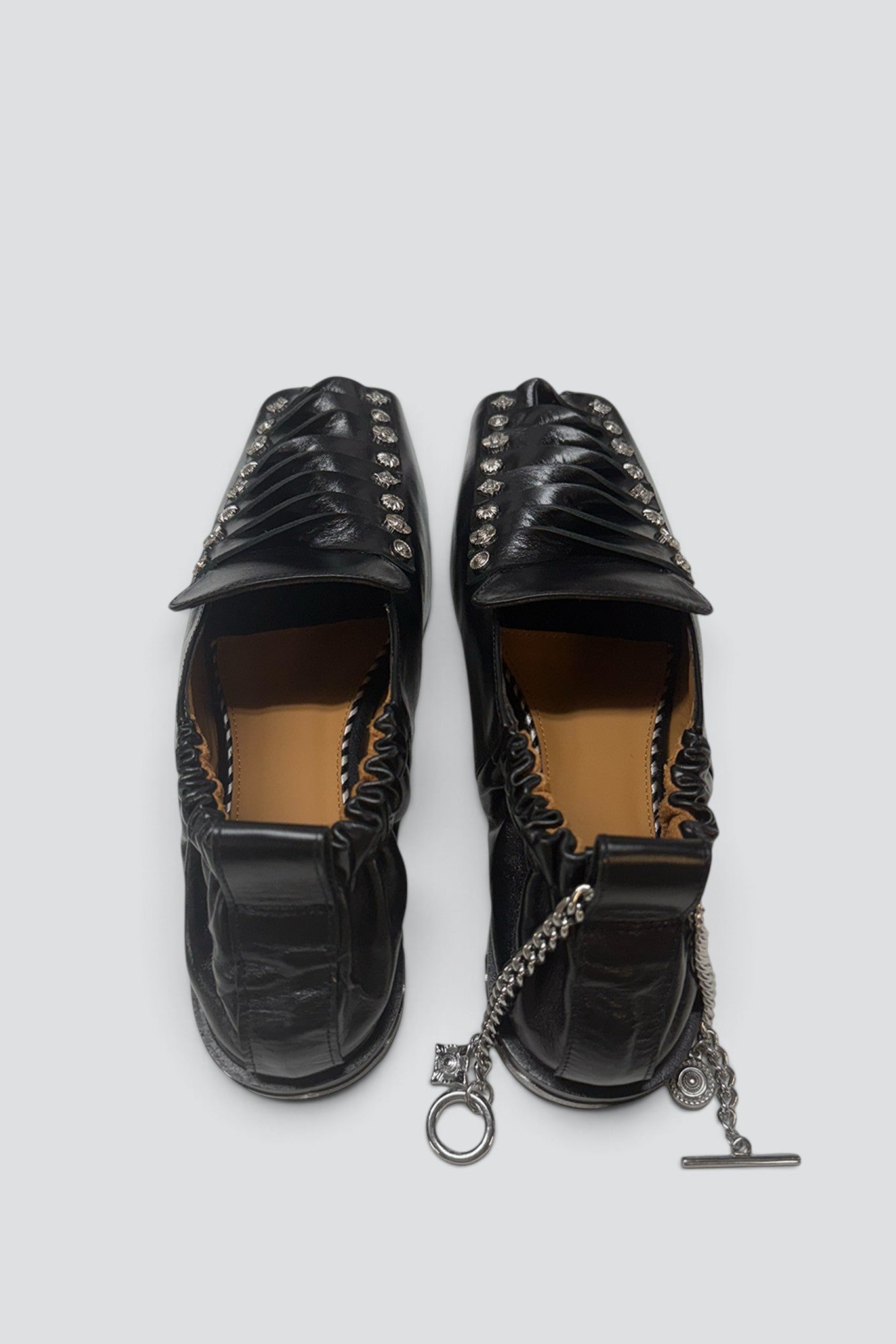 Black Leather AJ515 Shoe