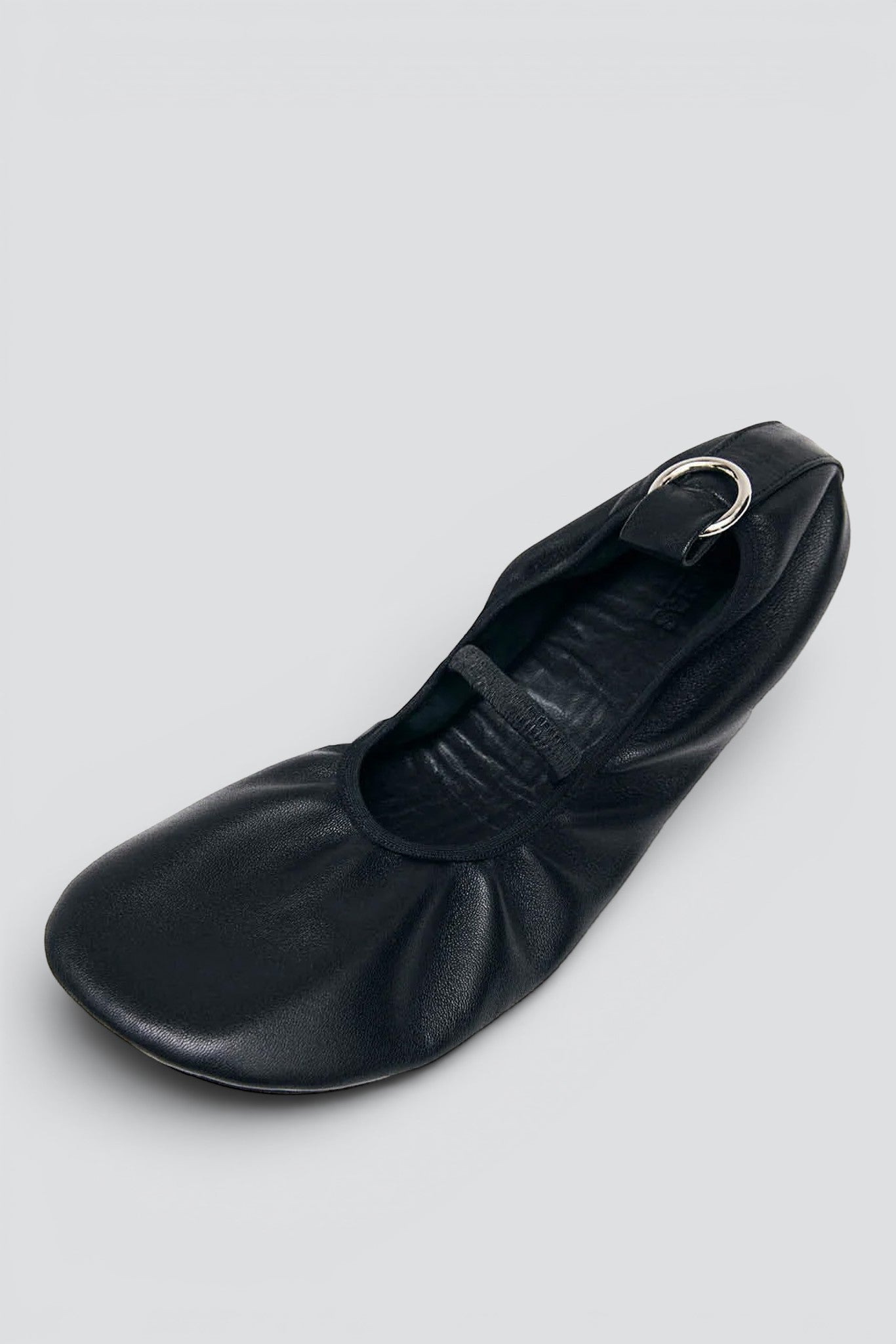 Black Leather Naira Ballet Flats