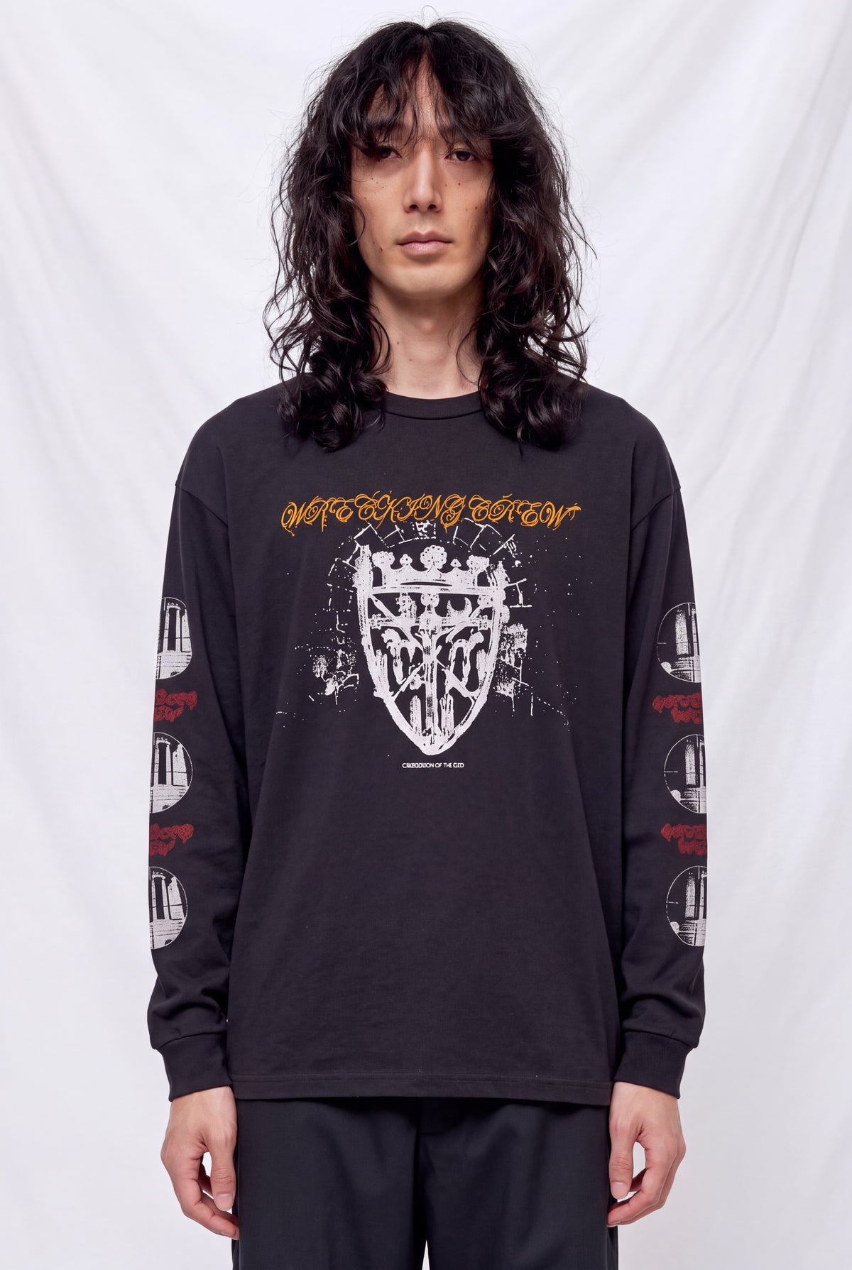 Vintage Black Wrecking Crew Long Sleeve Tee