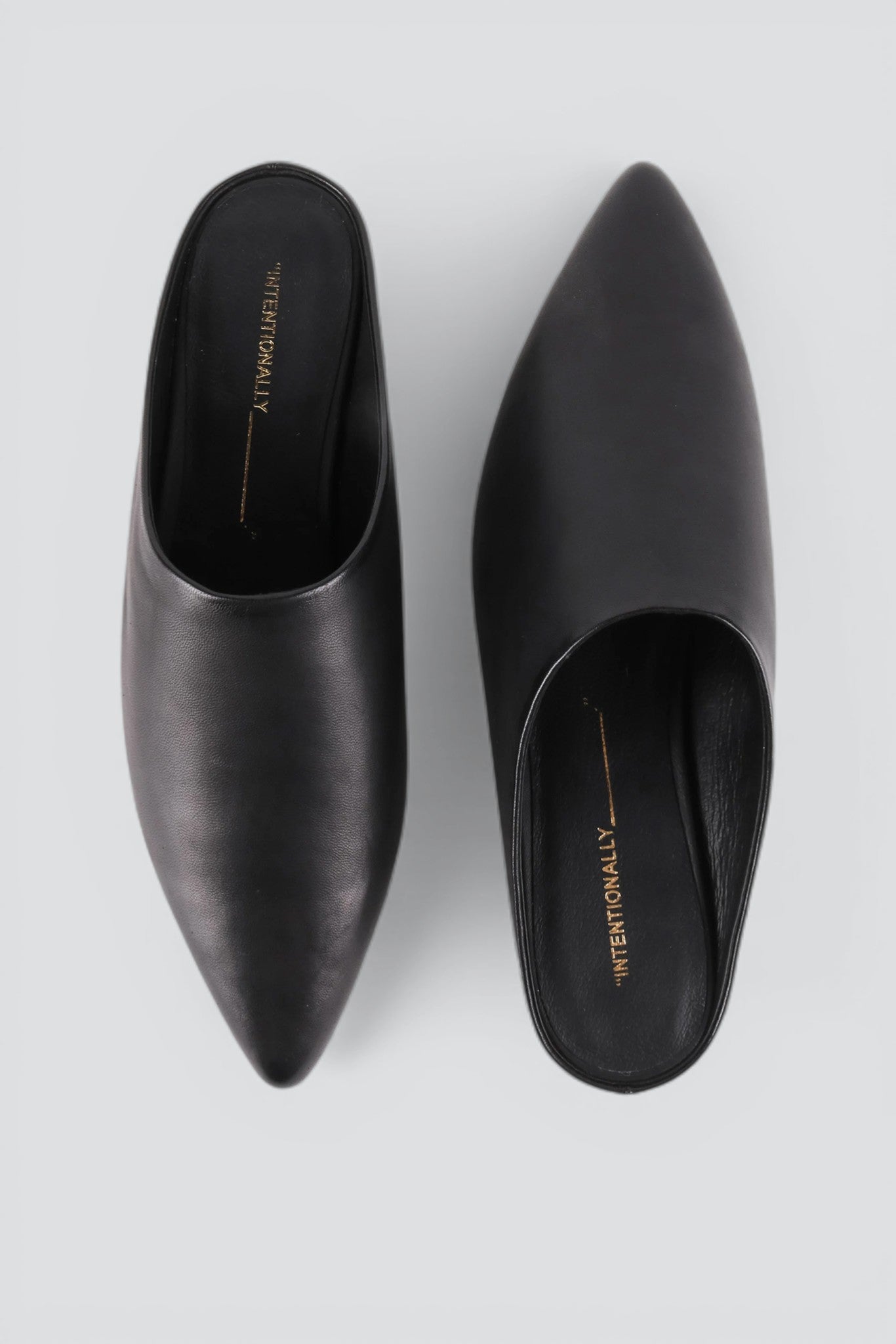 Black Major Leather Mule