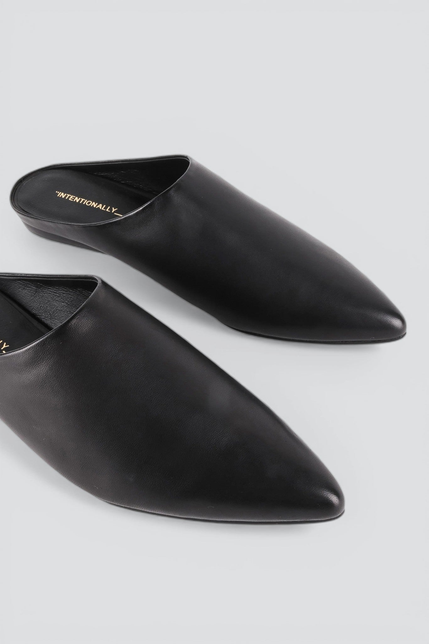 Black Major Leather Mule