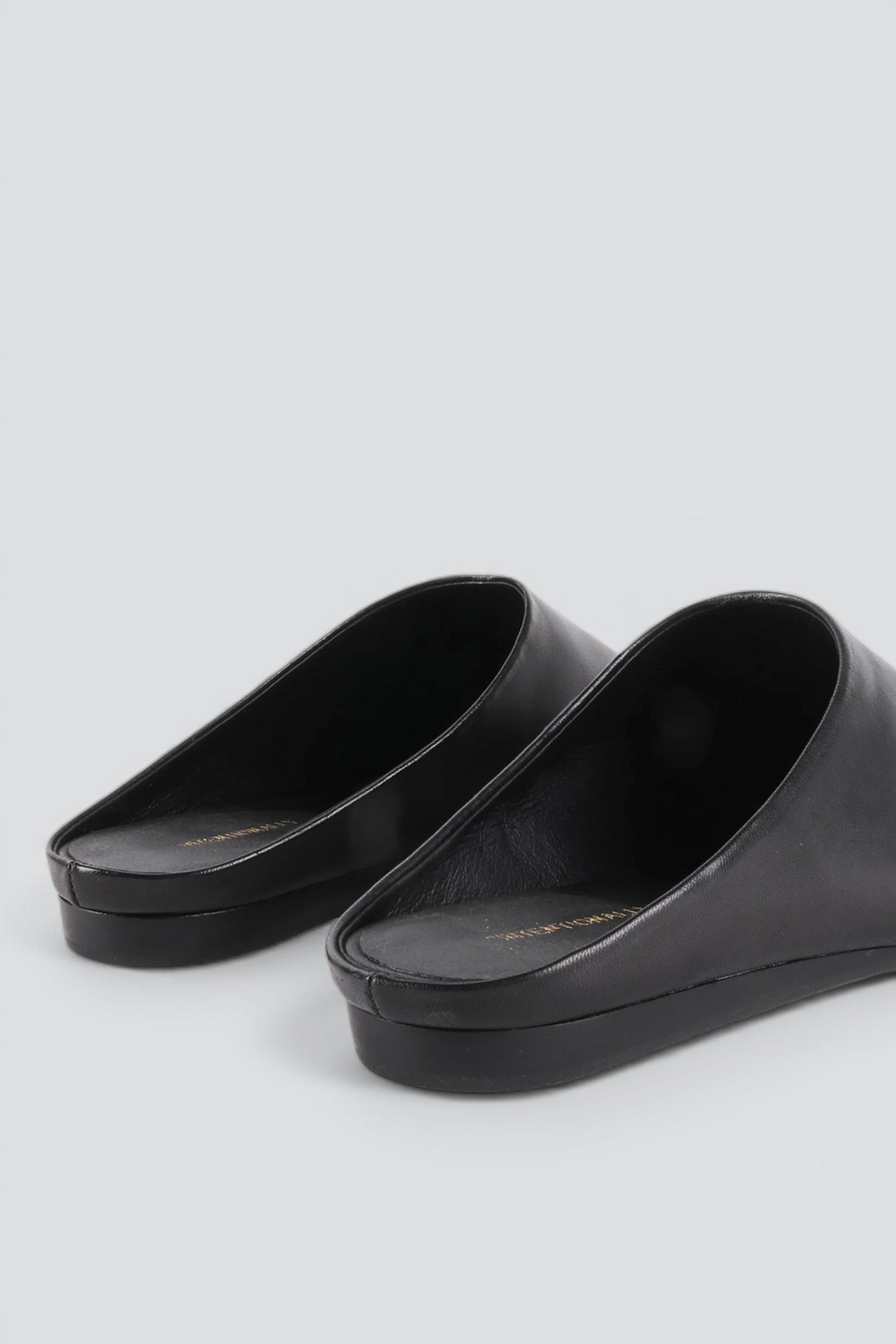 Black Major Leather Mule