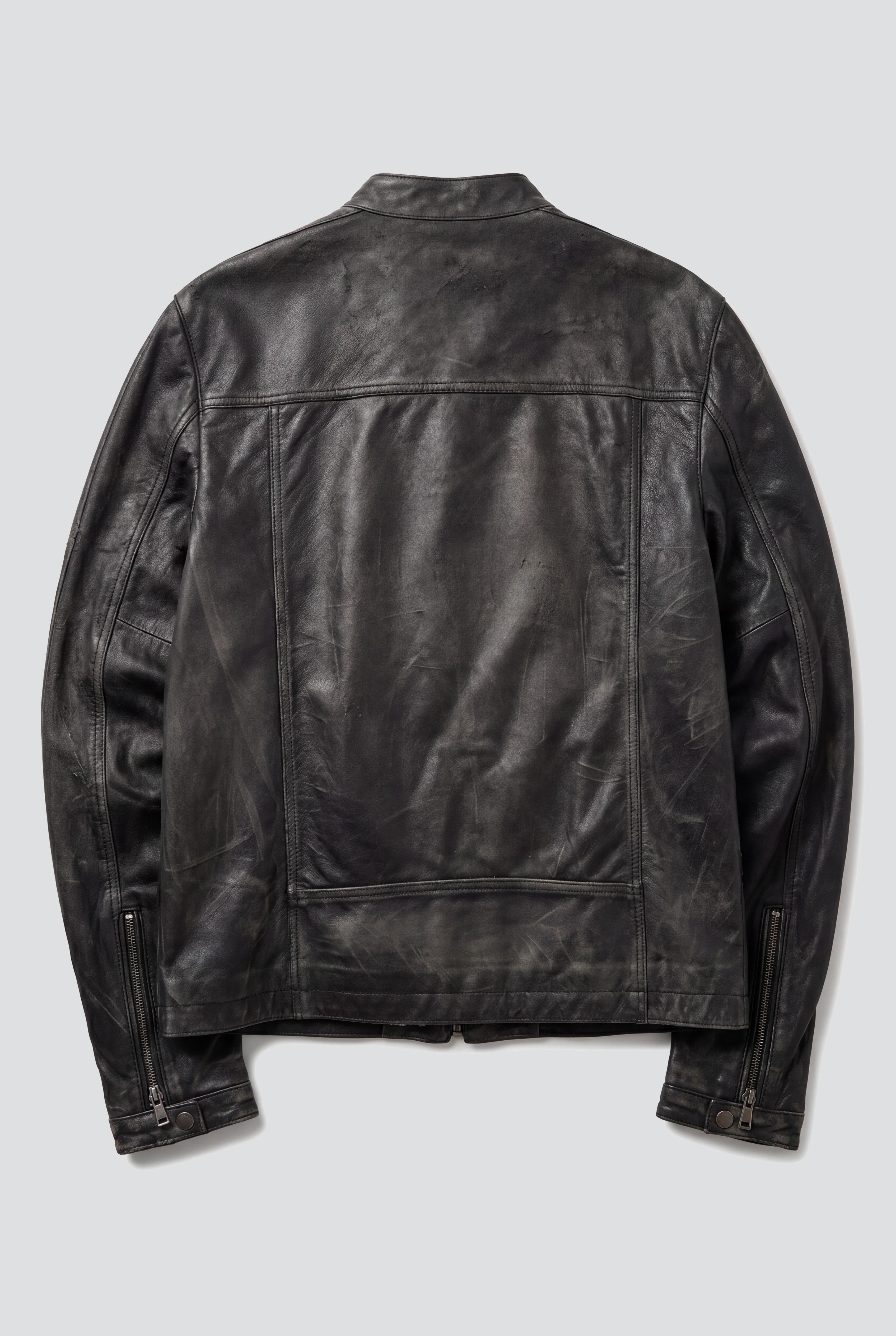 Black Nappa Leather Hacker Jacket