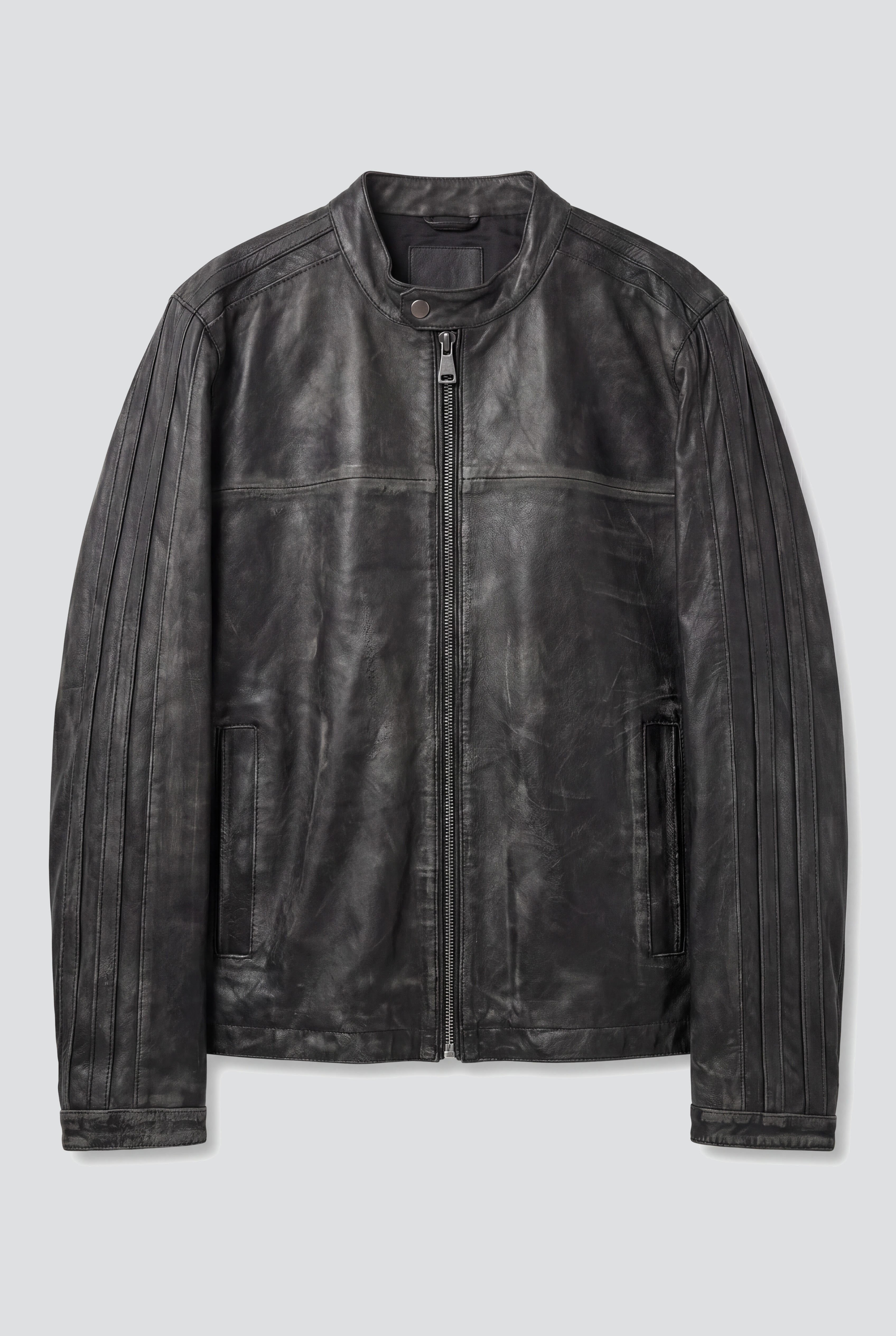 Black Nappa Leather Hacker Jacket