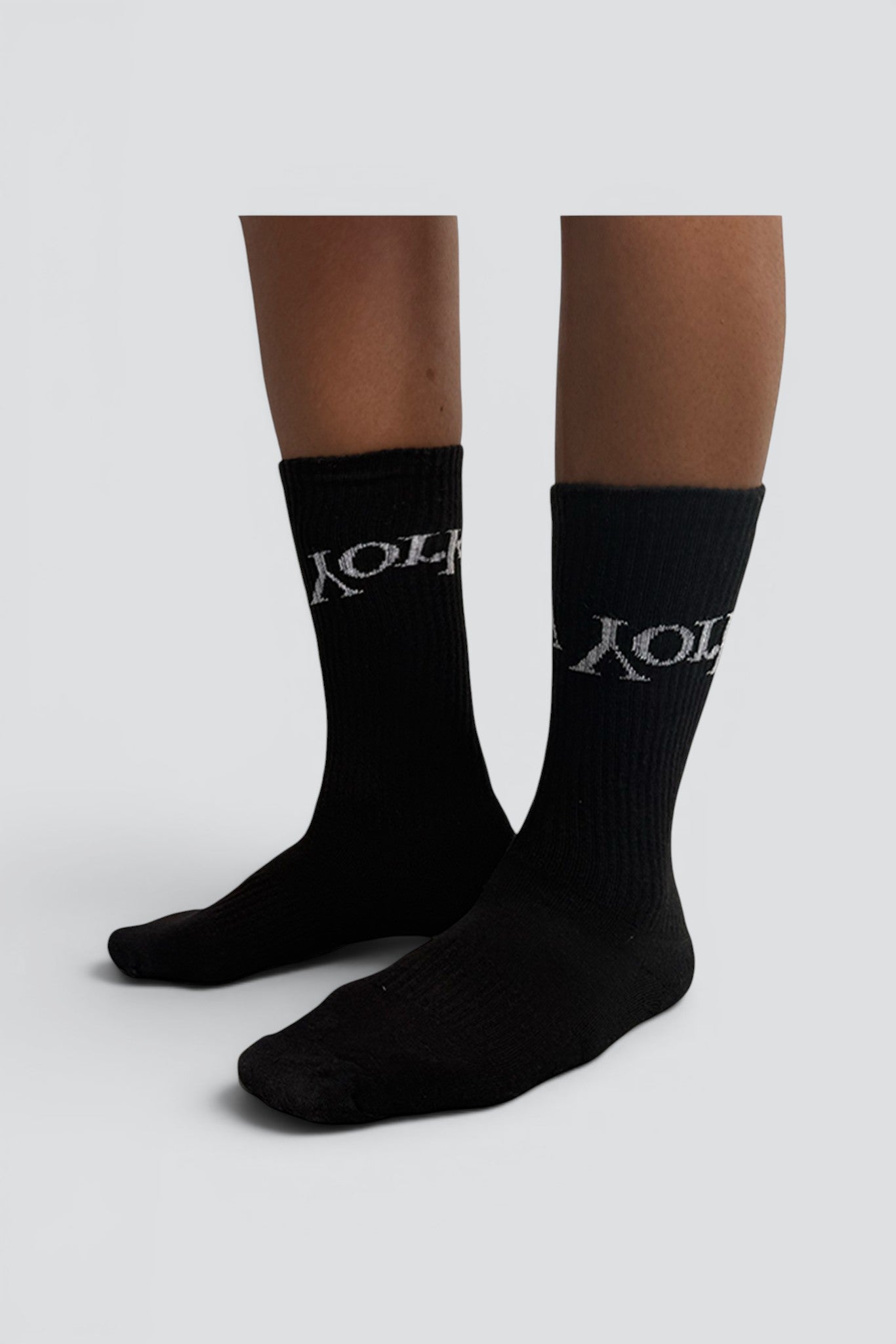 Black New York Logo Socks