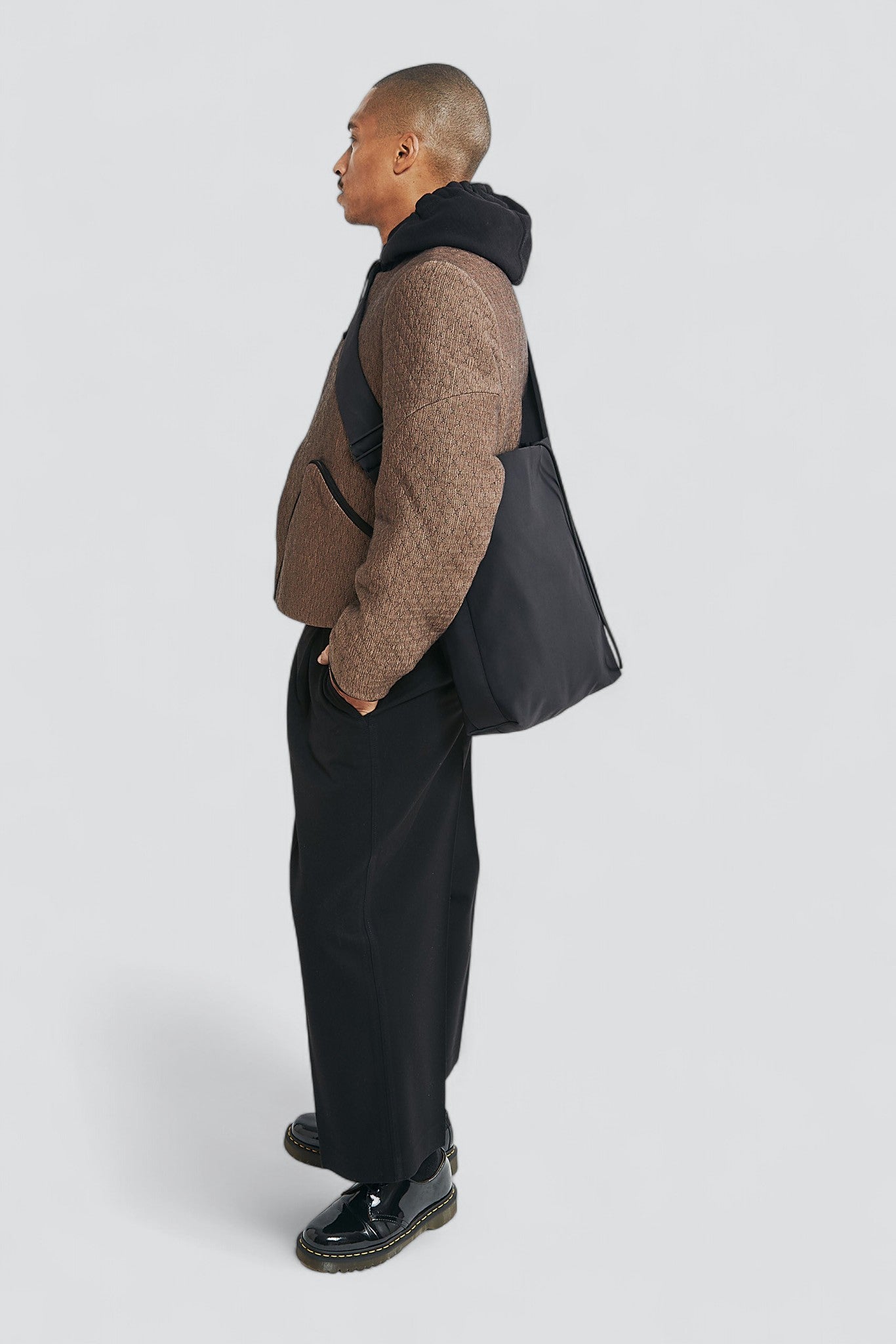 Black Nylon Crossbody