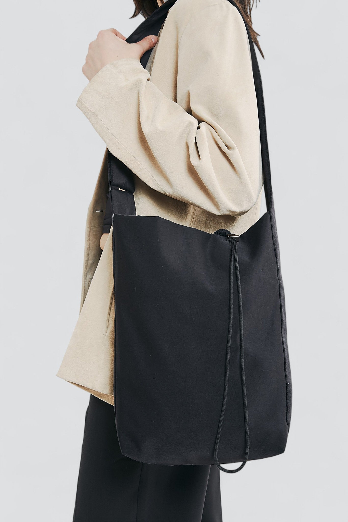 Black Nylon Crossbody