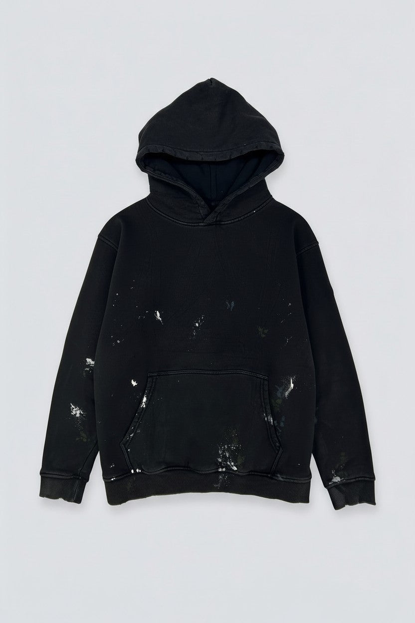 Black Painted Hoodie