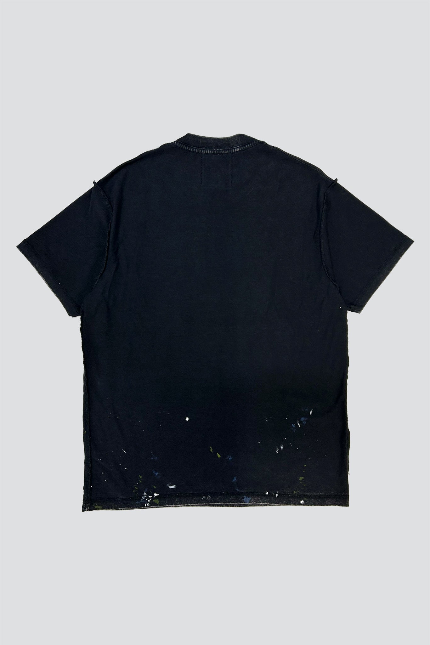 Black Painted New York Logo T-Shirt