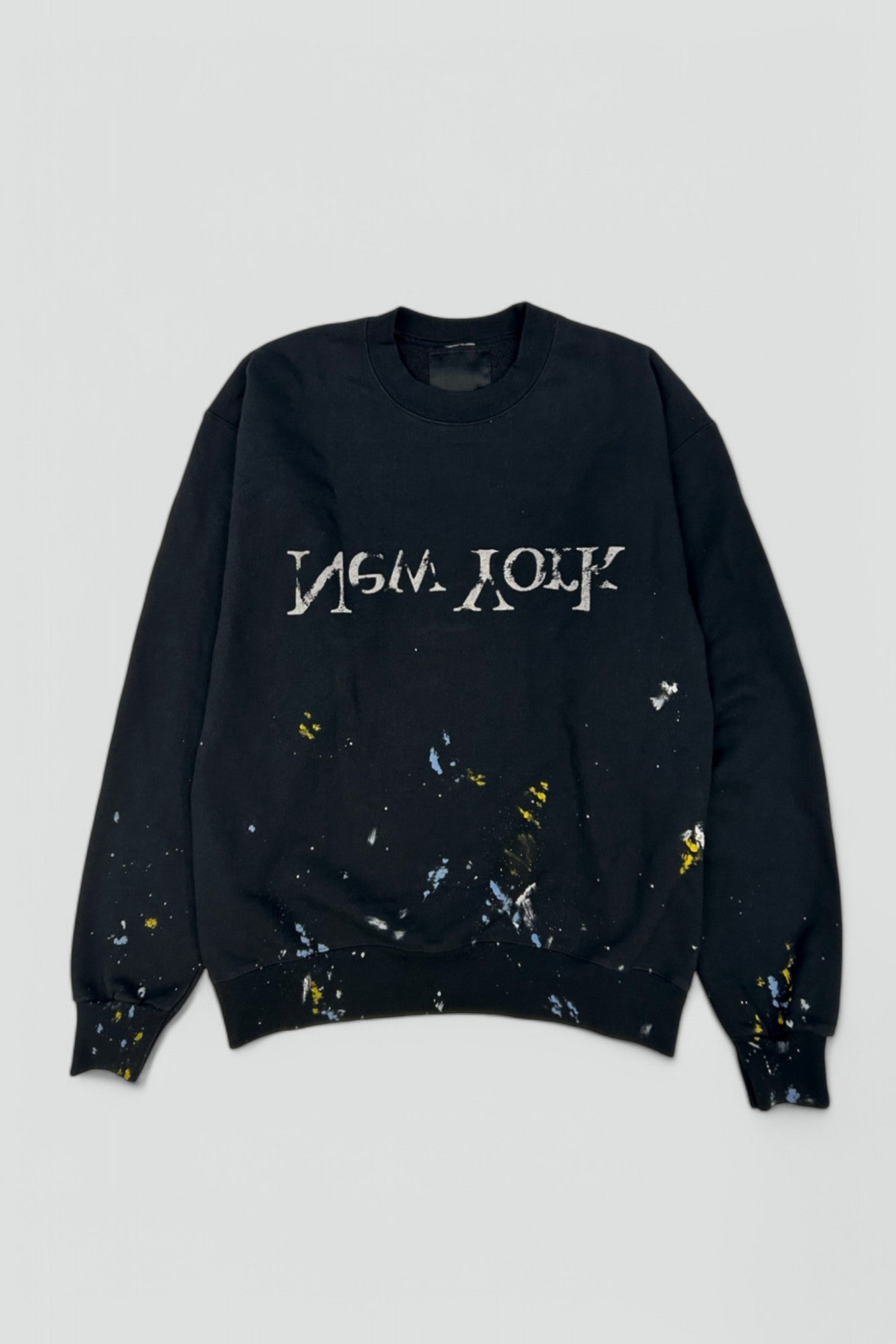 Black Painted New York Logo Sweatshirt
