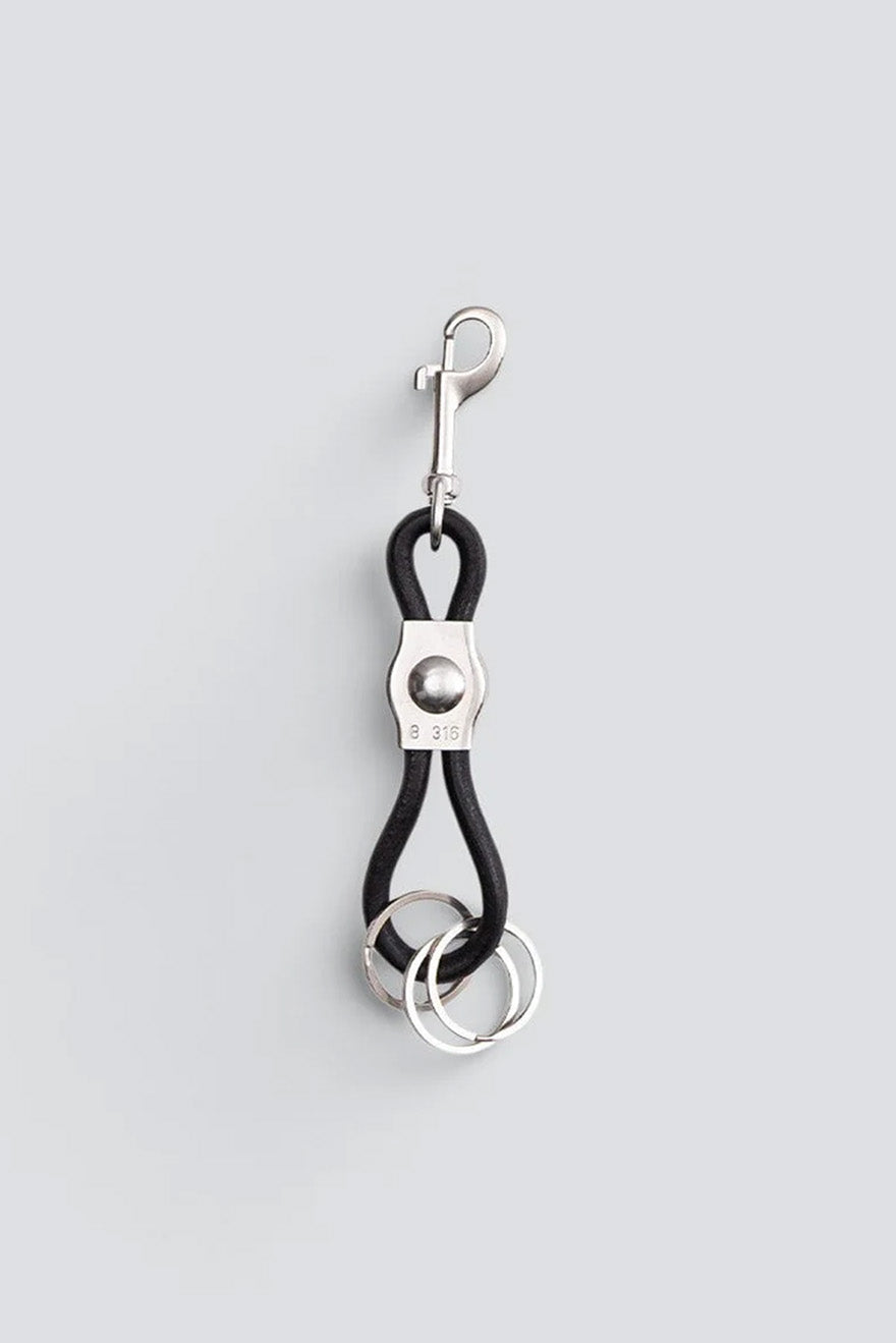 Black Pinched Keyring