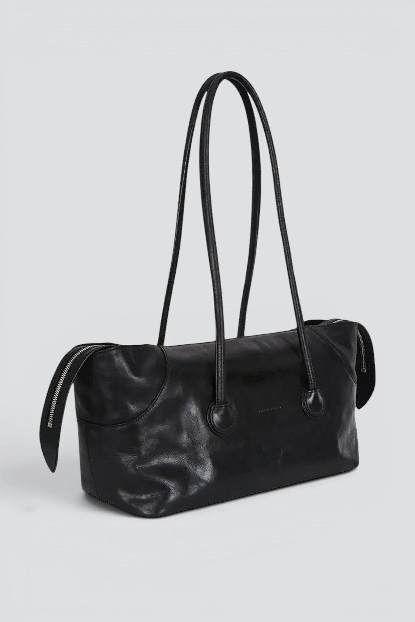 Black Pull-Up Boat Shopper Large Bag
