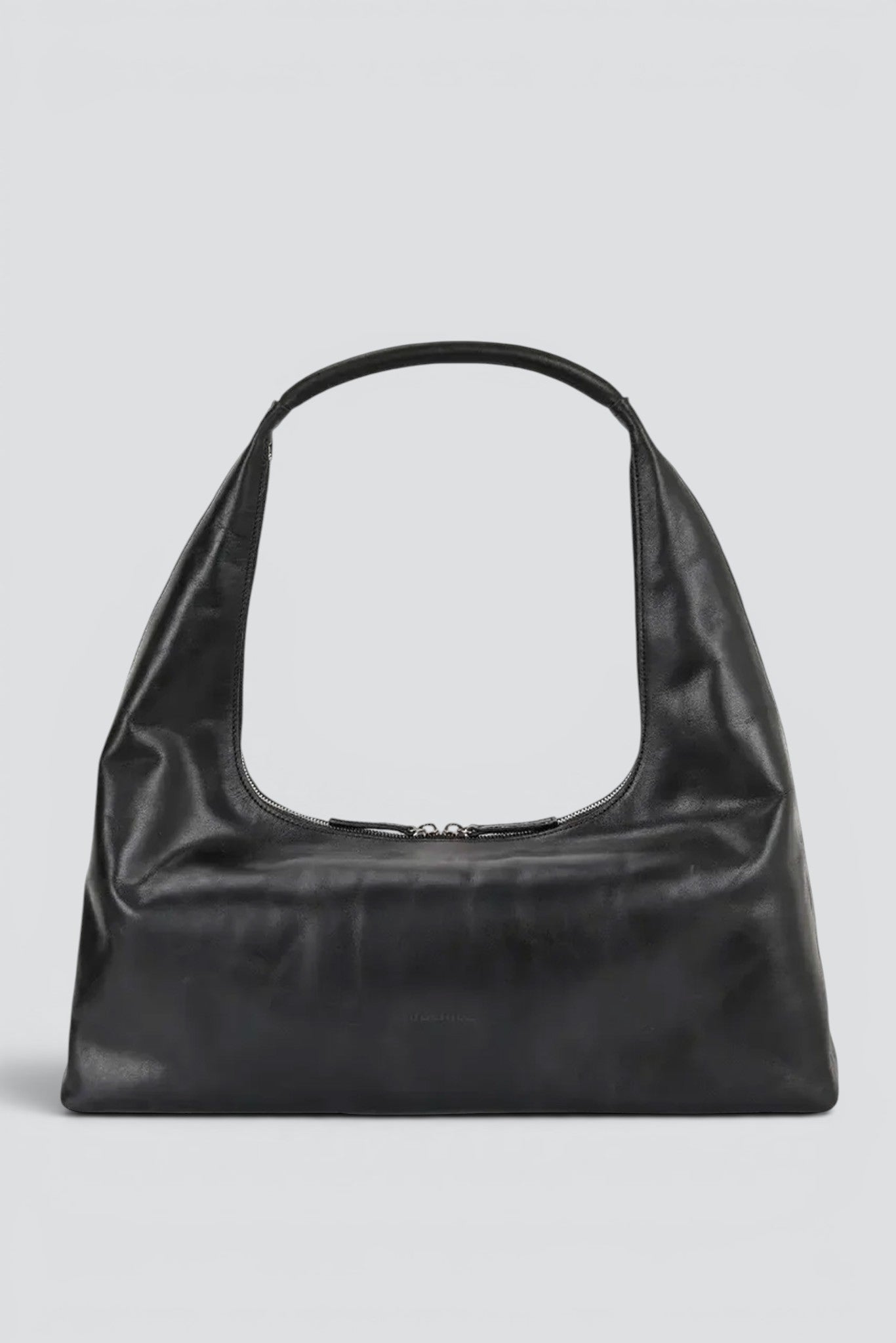 Black Pull-Up Hobo Large Bag