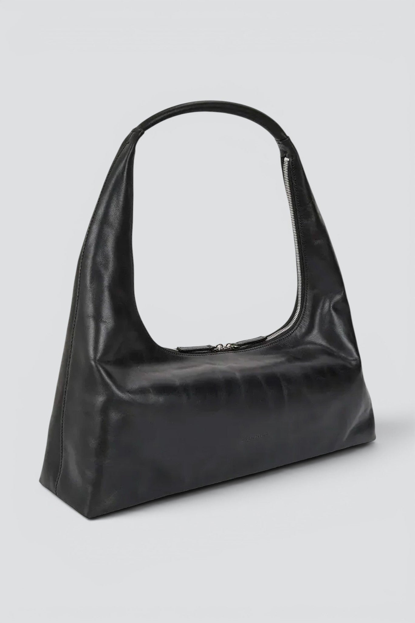 Black Pull-Up Hobo Large Bag