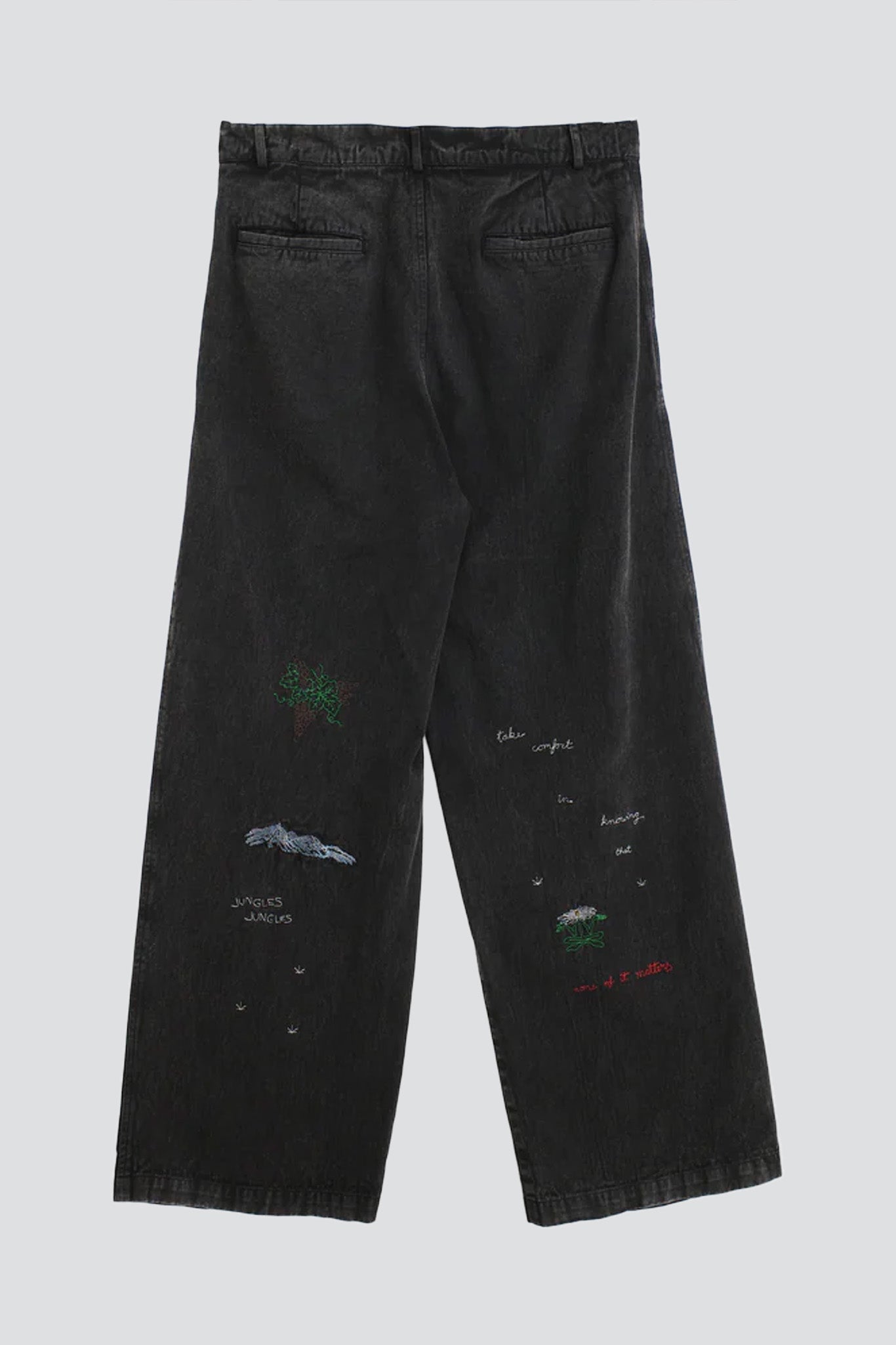 Black Questions Pleated Pant