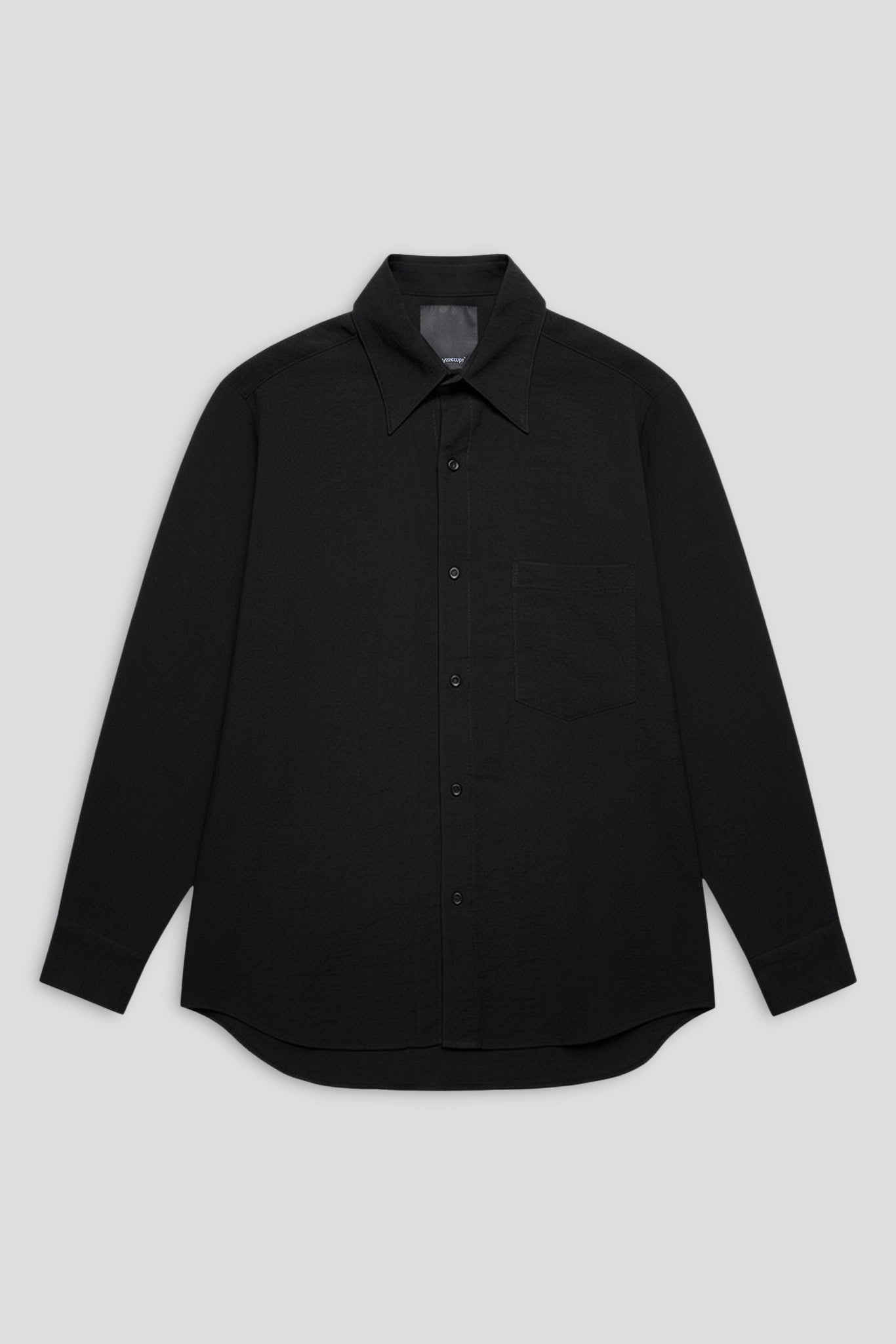 Black Rayon Stripe Classic Shirt