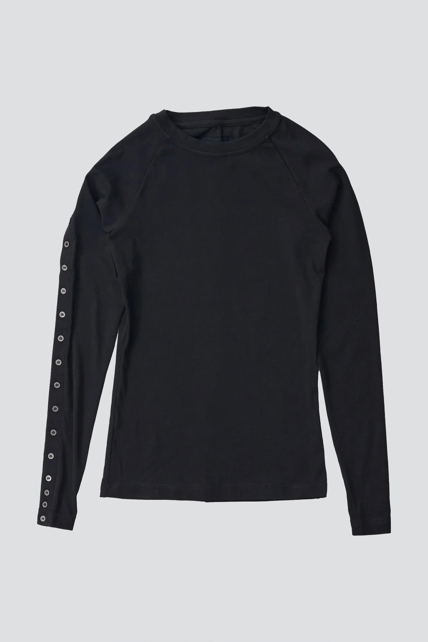 Black Ribbed Raglan Longsleeve