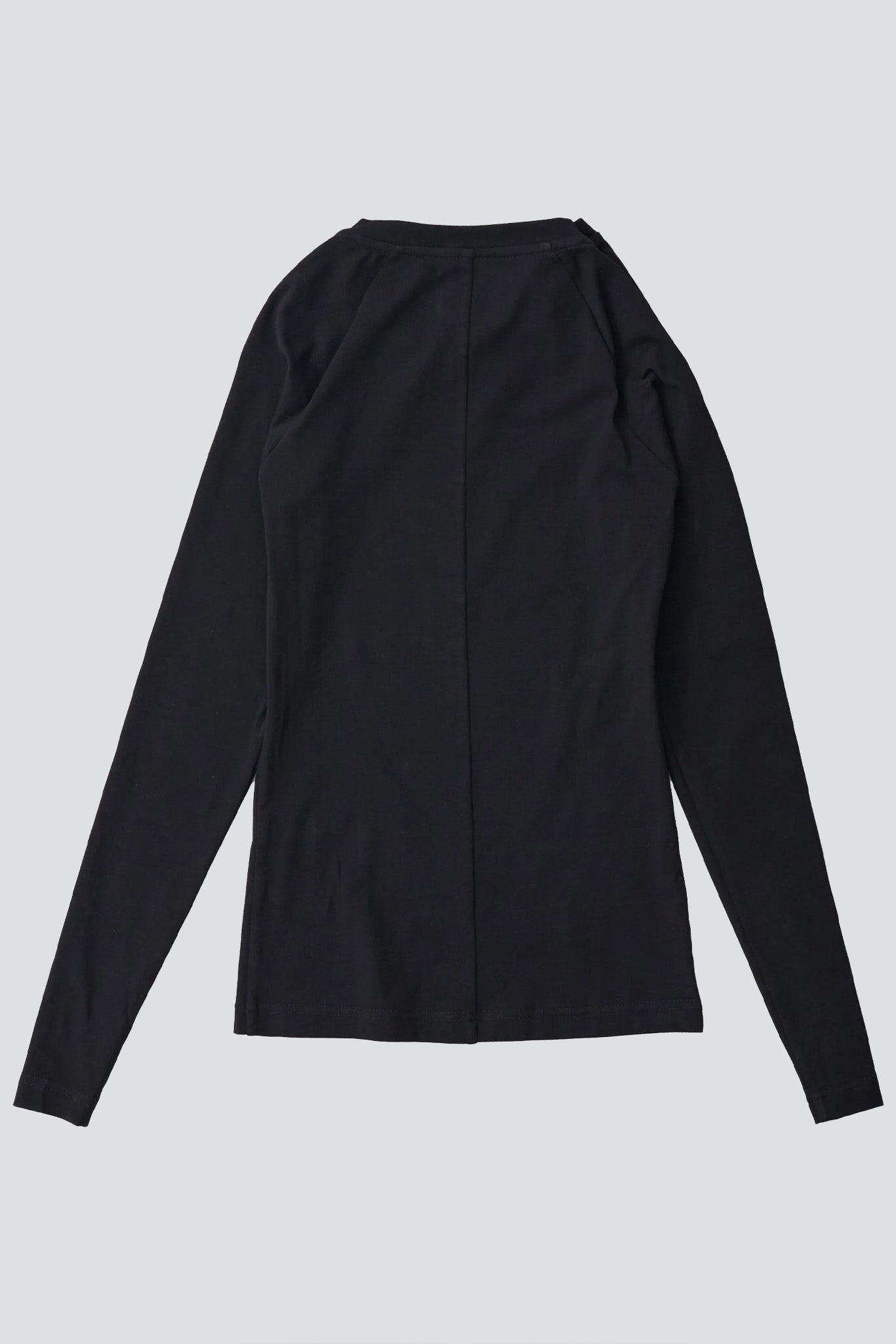 Black Ribbed Raglan Longsleeve