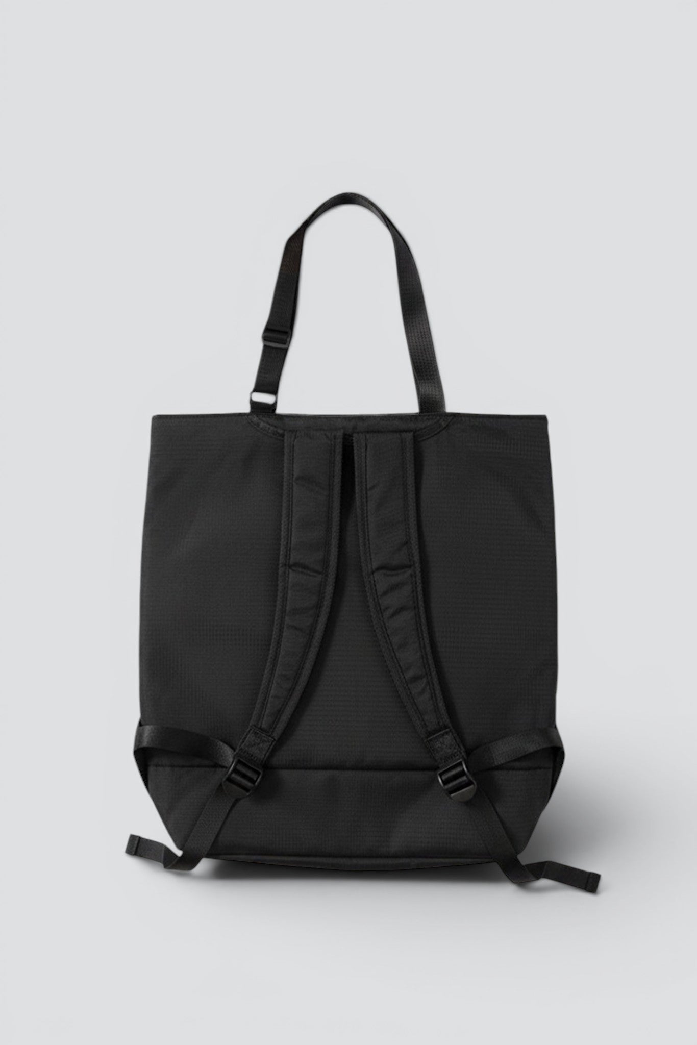 Black Ripstop Convertible Tote